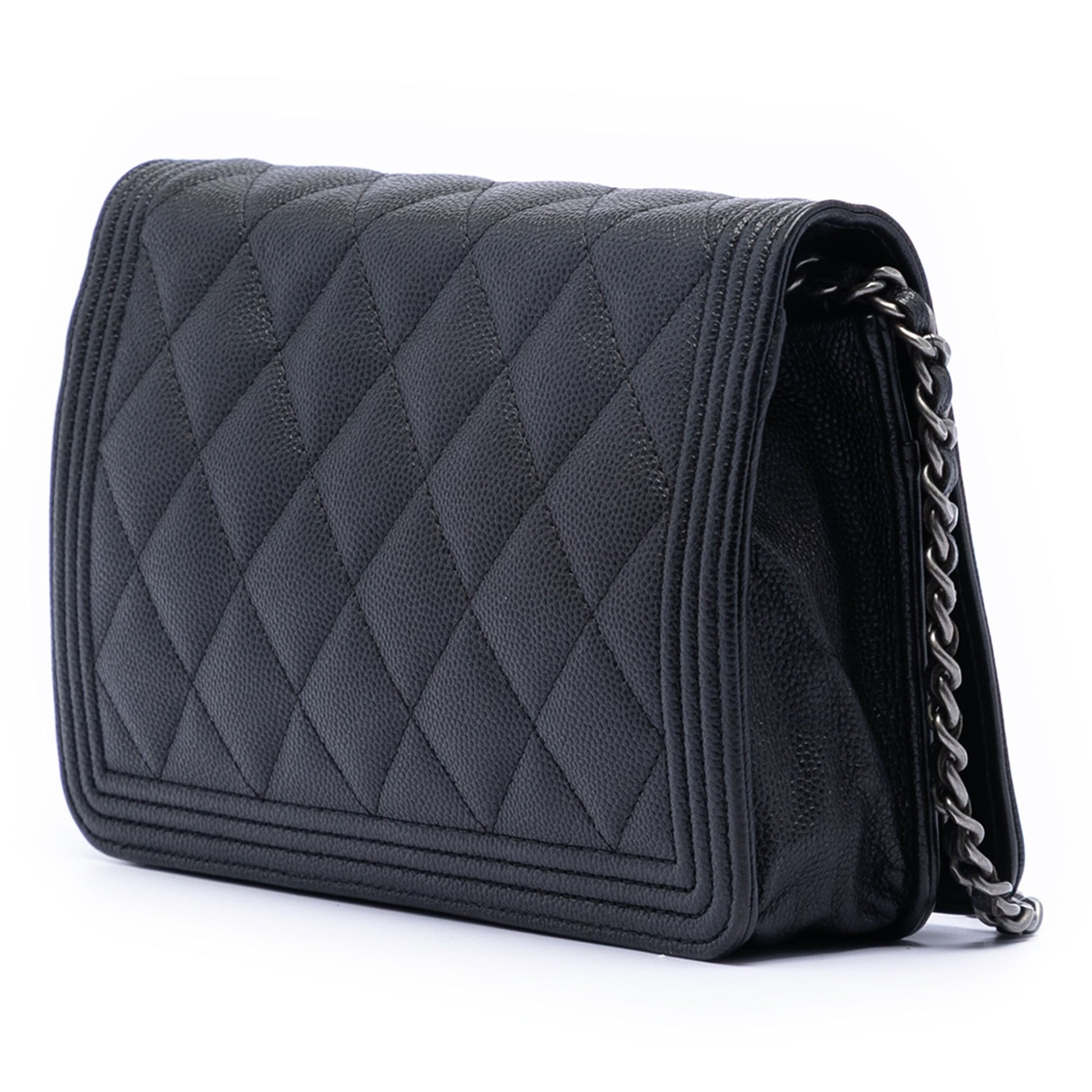 Chanel Quilted Caviar Boy Wallet on Chain