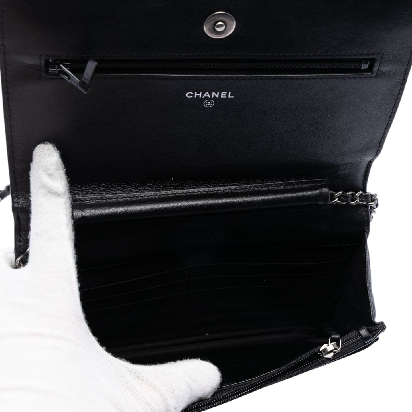 Chanel Quilted Caviar Boy Wallet on Chain