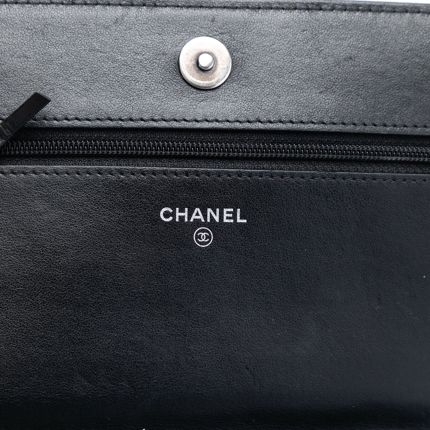 Chanel Quilted Caviar Boy Wallet on Chain