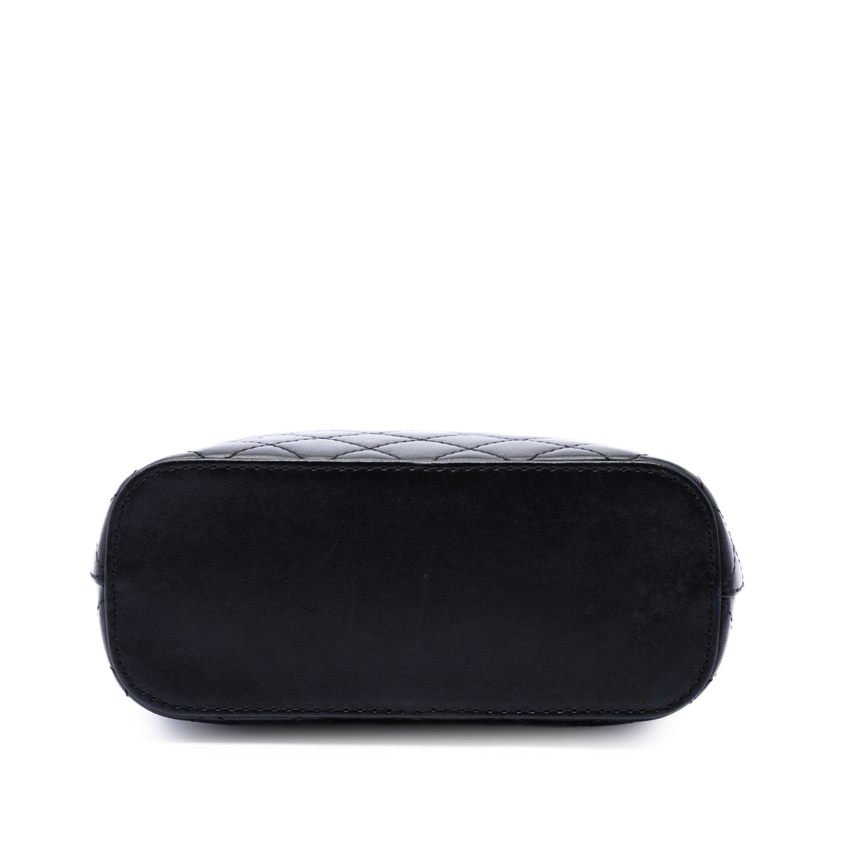 Chanel CC Quilted Lambskin Chain Crossbody — Black