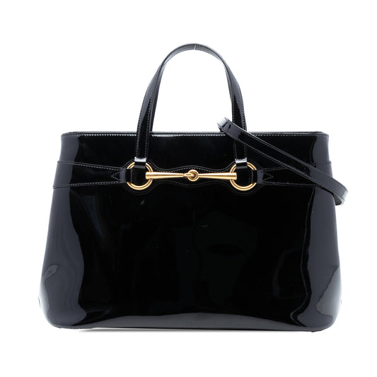 Gucci Patent Bright Bit Satchel