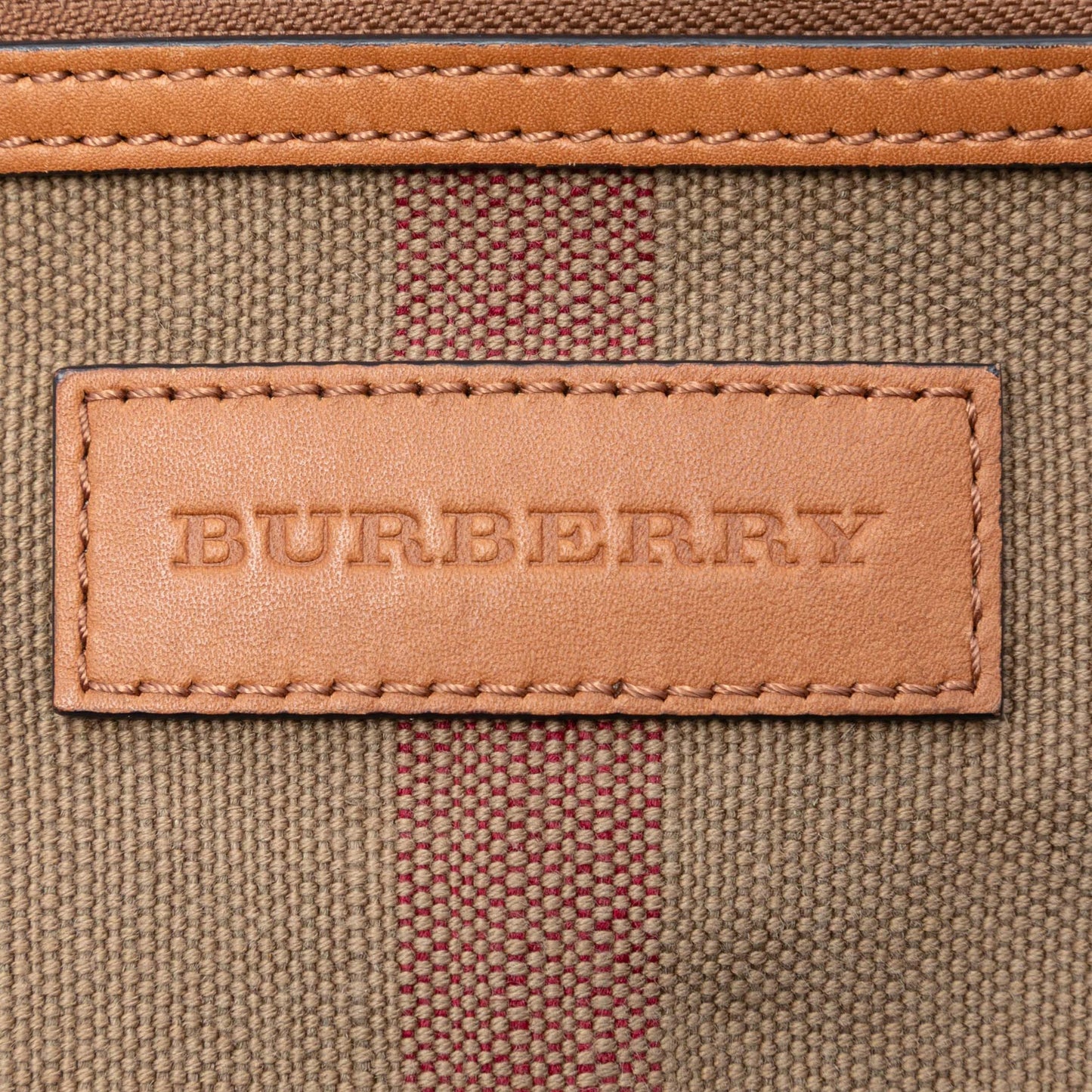 Burberry Mini Mega Check Canvas Ashby Tassel Bucket Bag