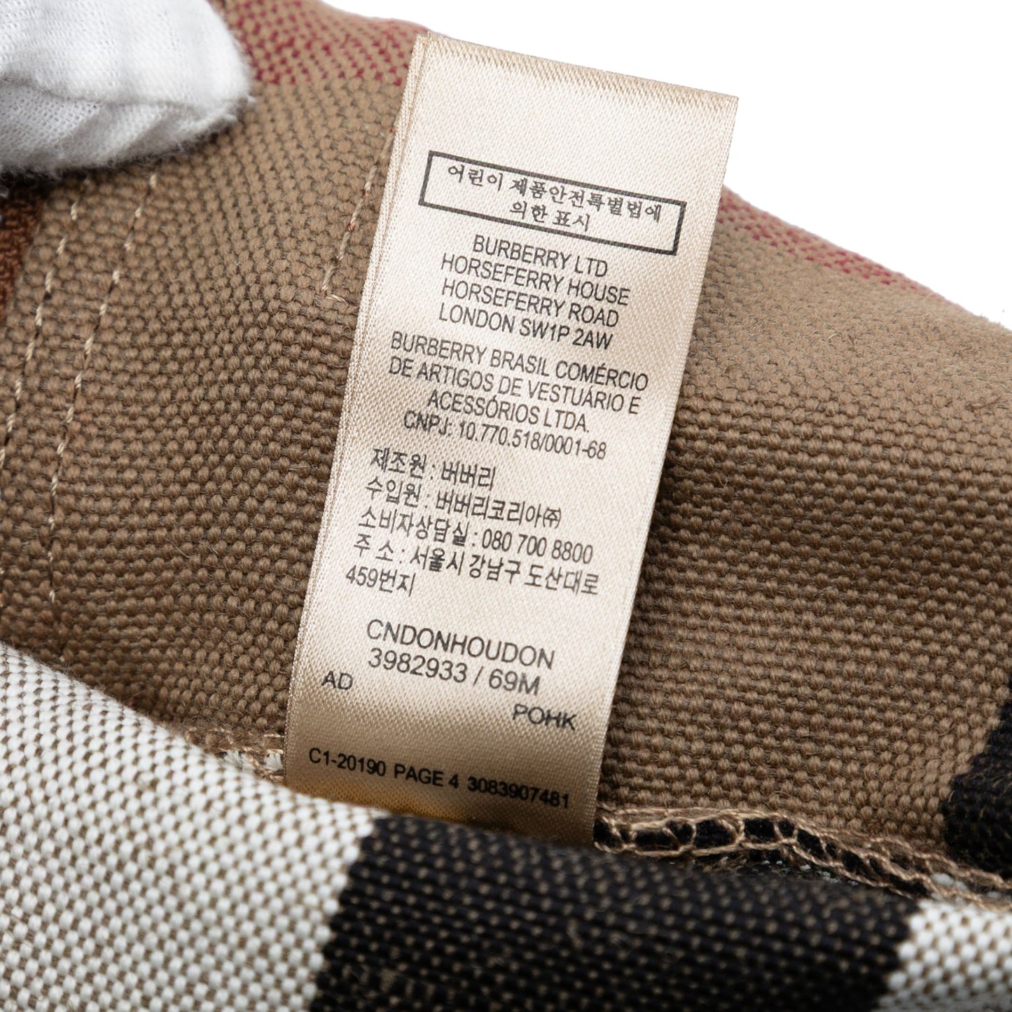 Burberry Mini Mega Check Canvas Ashby Tassel Bucket Bag