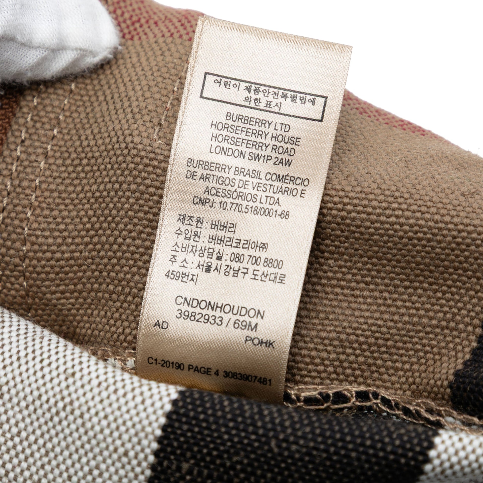 Burberry Mini Mega Check Canvas Ashby Tassel Bucket Bag
