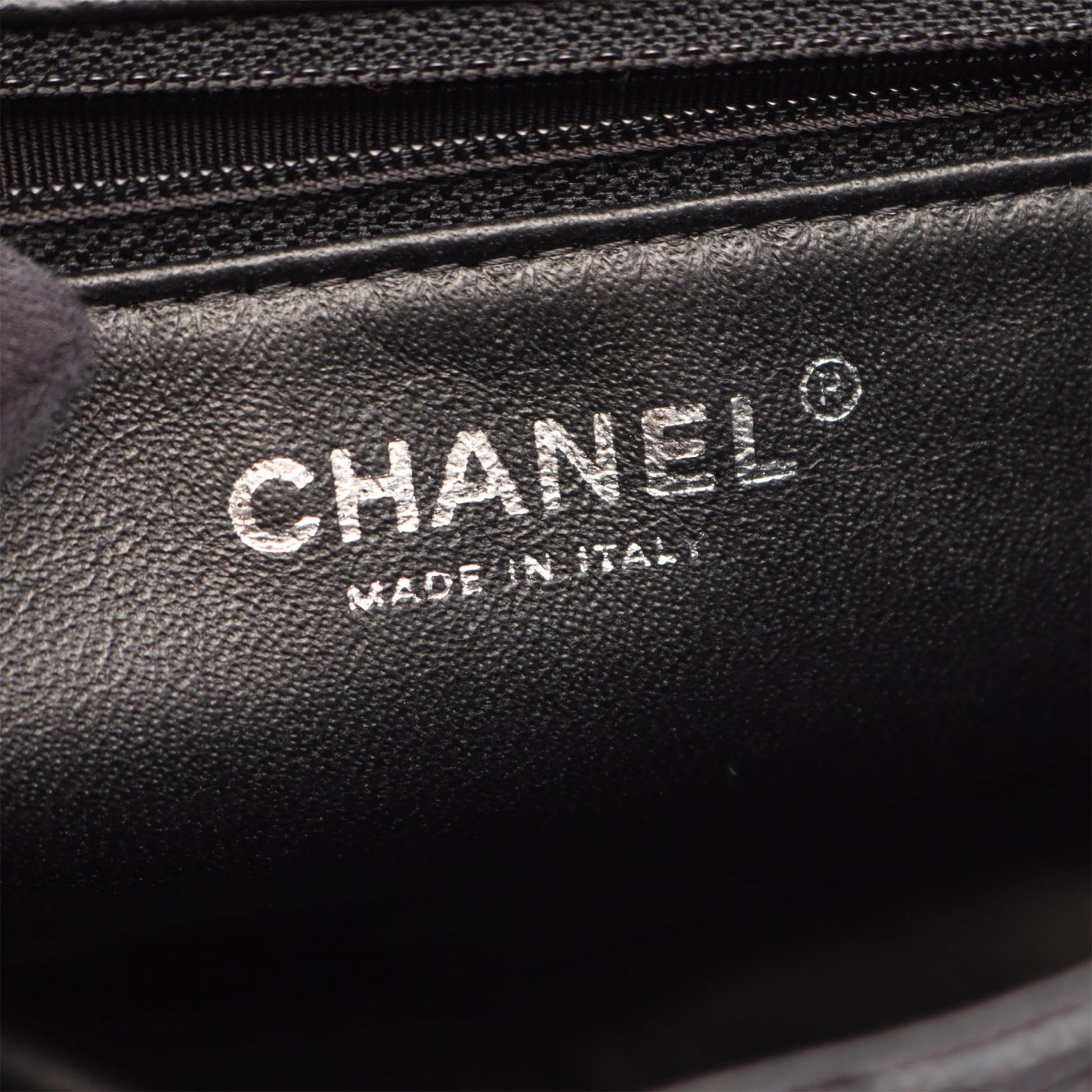 Chanel CC Quilted Caviar Top Handle Flap