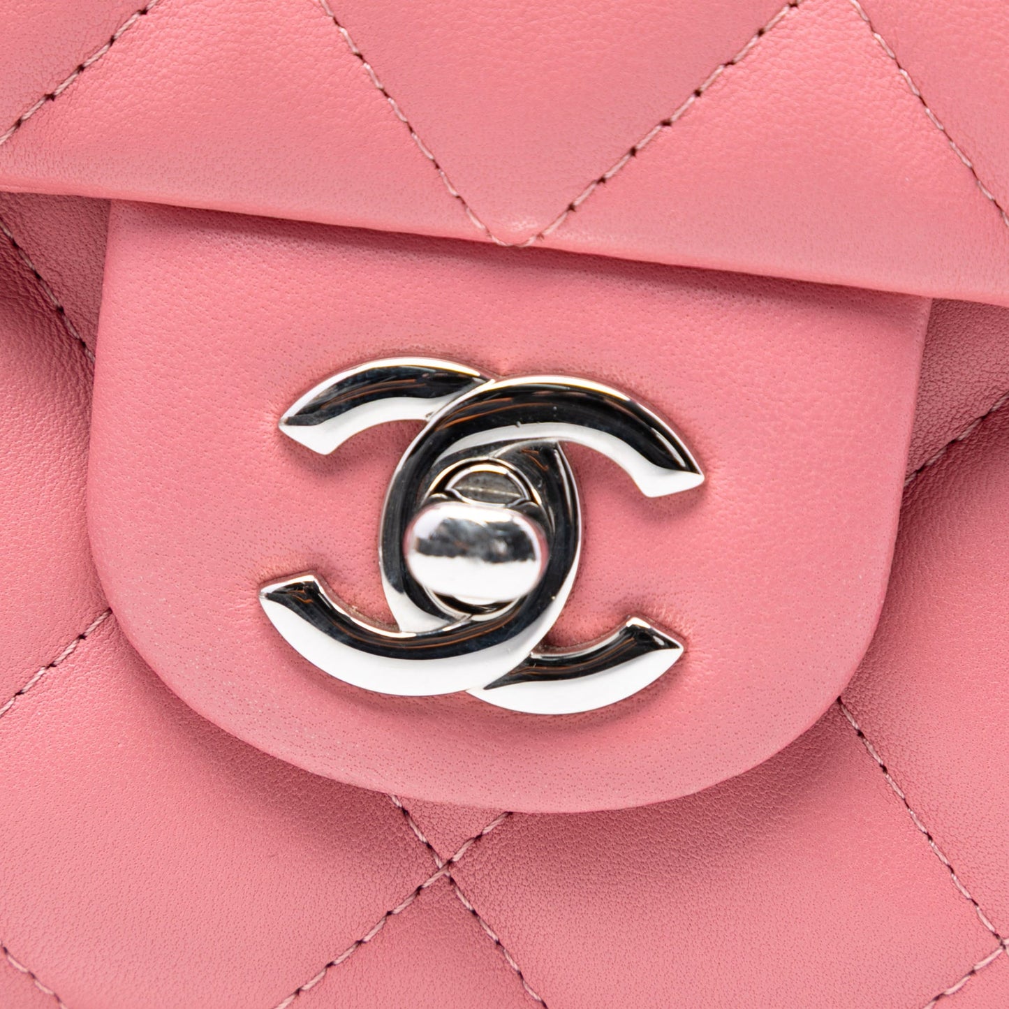 Chanel CC Quilted Lambskin Flap Clutch on Chain