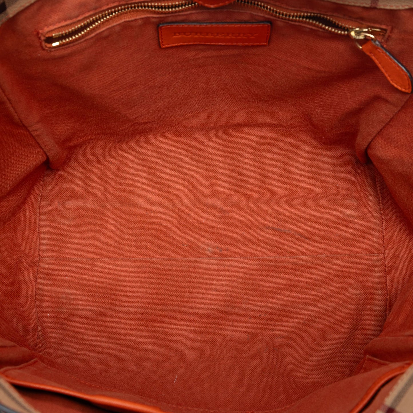 Burberry Small Leather Trimmed Haymarket Check Coated Canvas Canterbury Tote