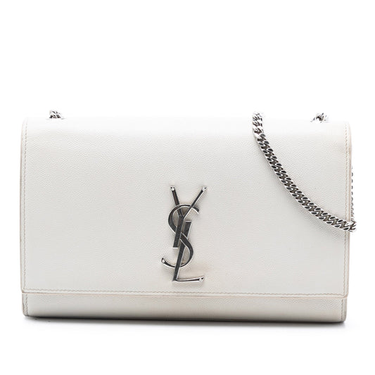 Saint Laurent Medium Grain De Poudre Monogram Kate Crossbody