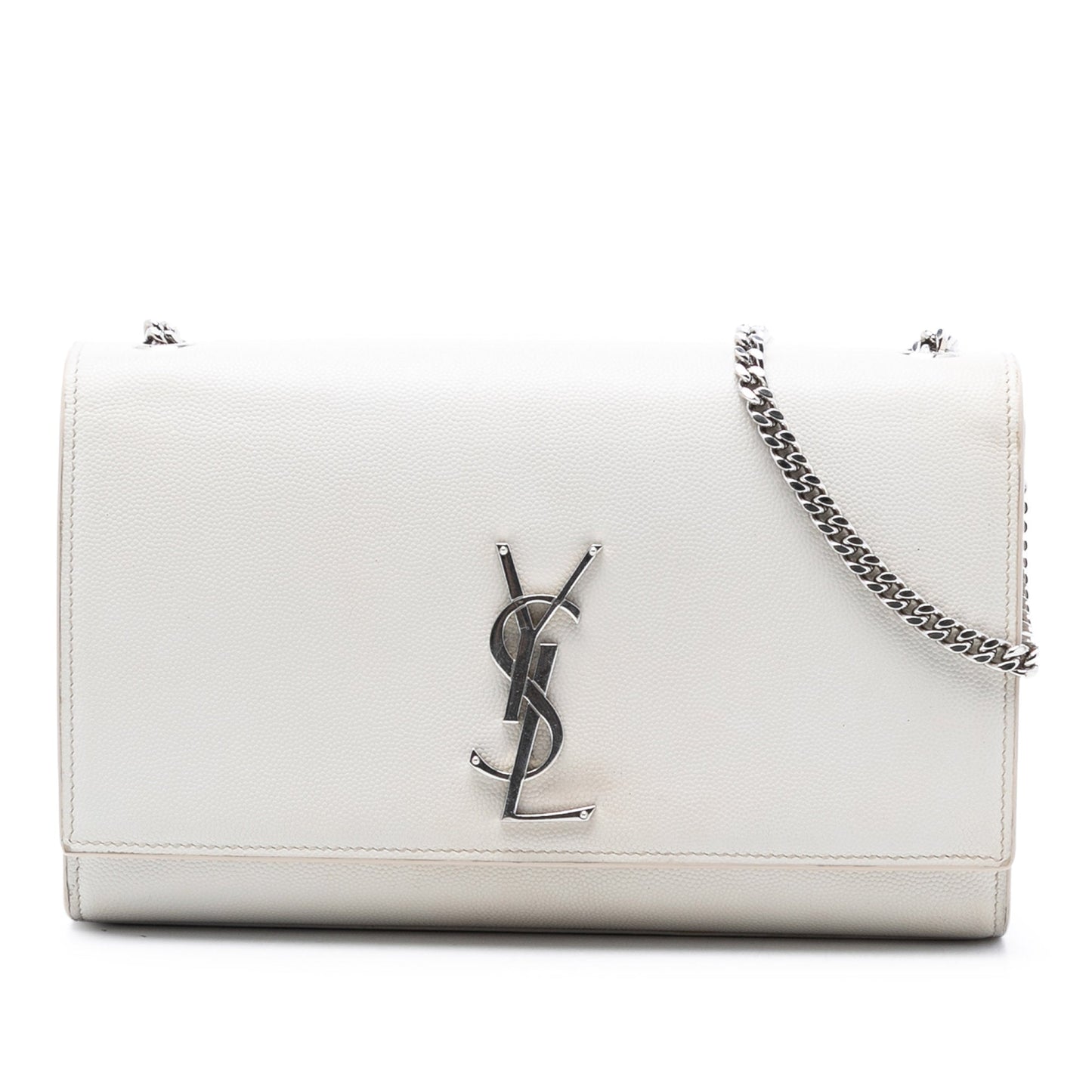 Saint Laurent Medium Grain De Poudre Monogram Kate Crossbody