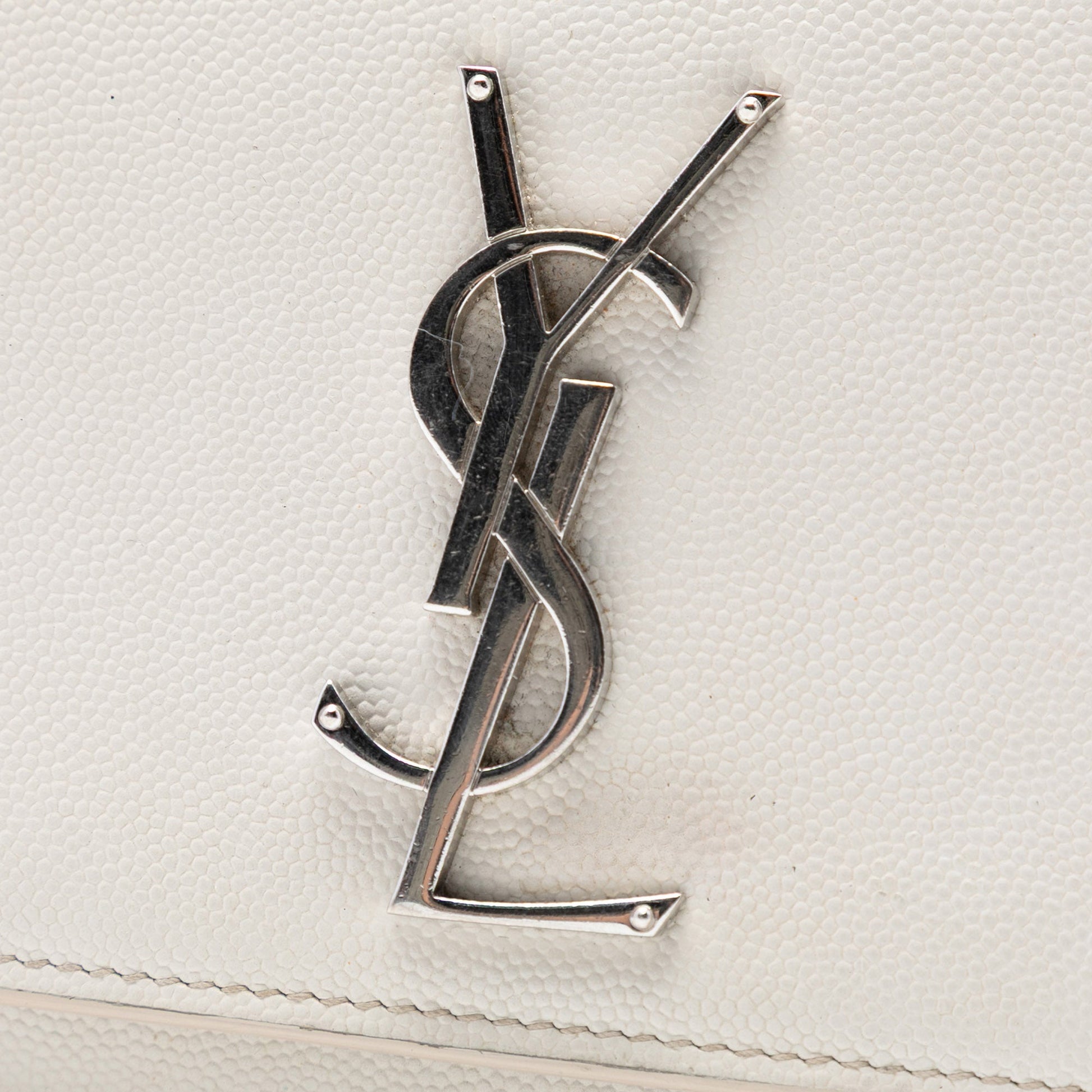 Saint Laurent Medium Grain De Poudre Monogram Kate Crossbody
