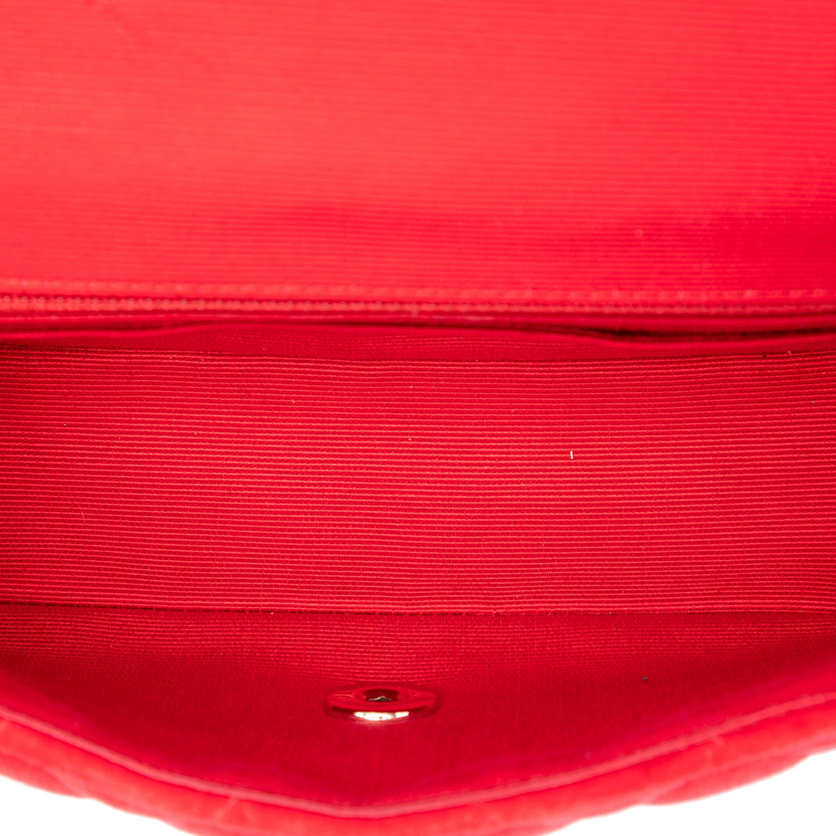 Chanel Mini Rectangular Classic Velvet Single Flap — Red