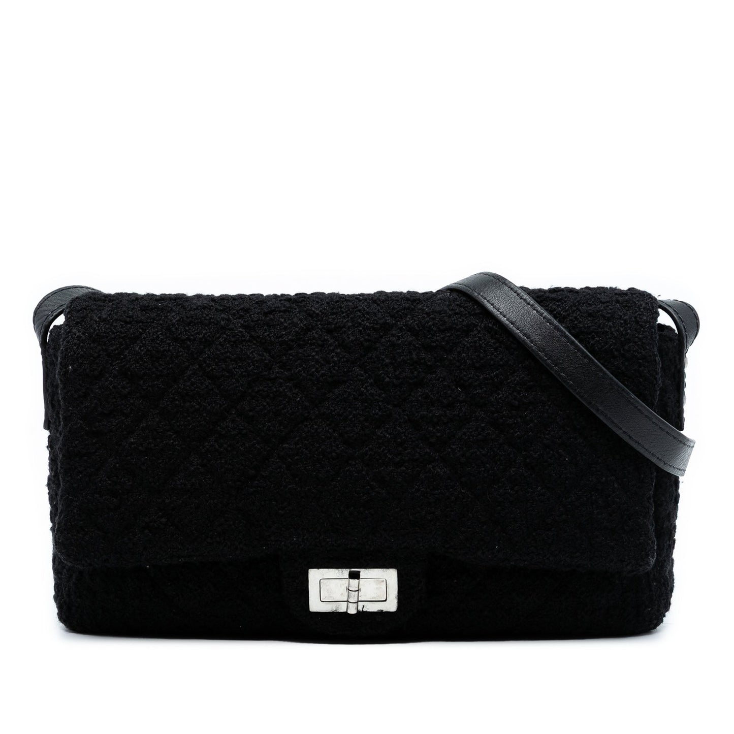 Chanel Jumbo Reissue 2.55 Quilted Tweed Easy Messenger Flap