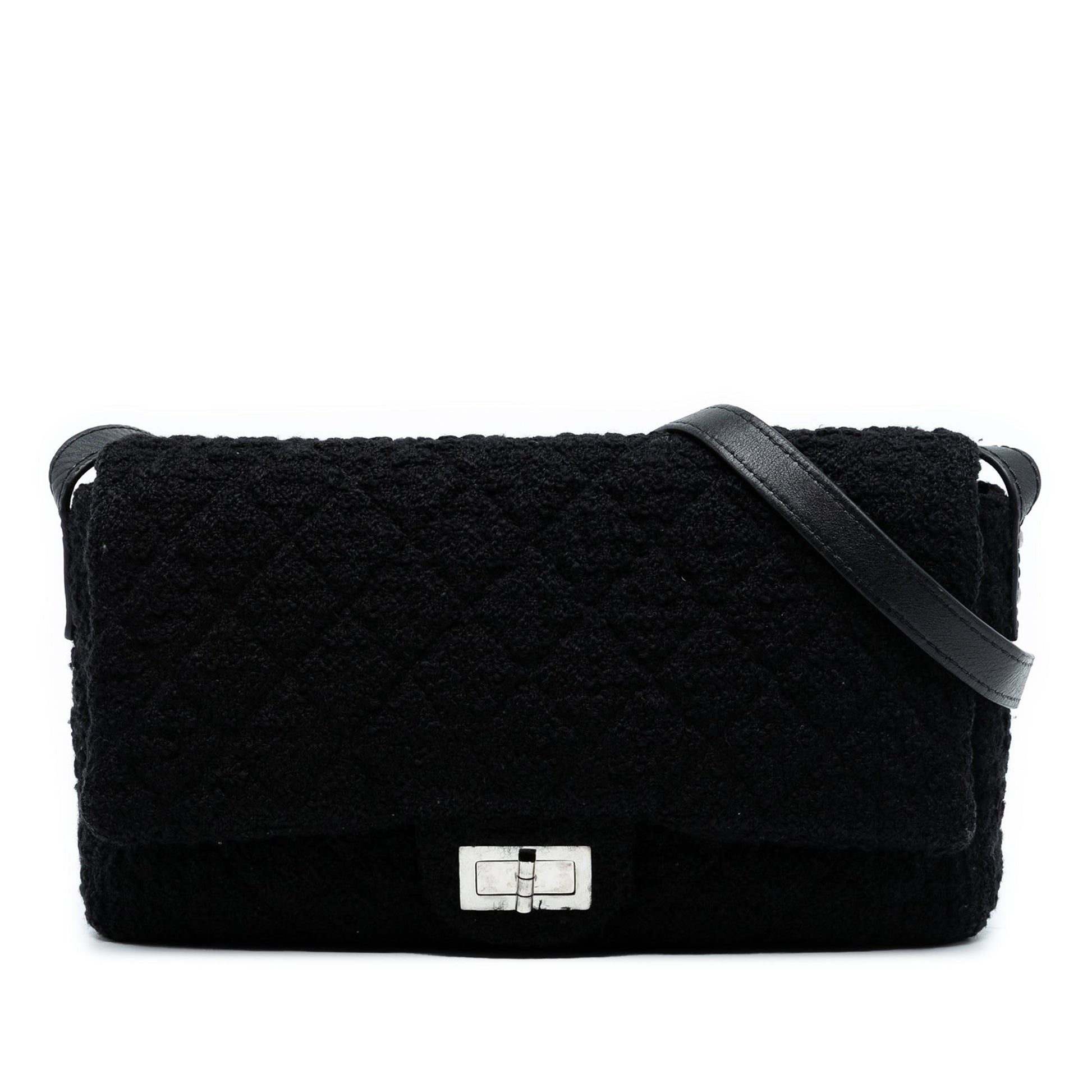 Chanel Jumbo Reissue 2.55 Quilted Tweed Easy Messenger Flap