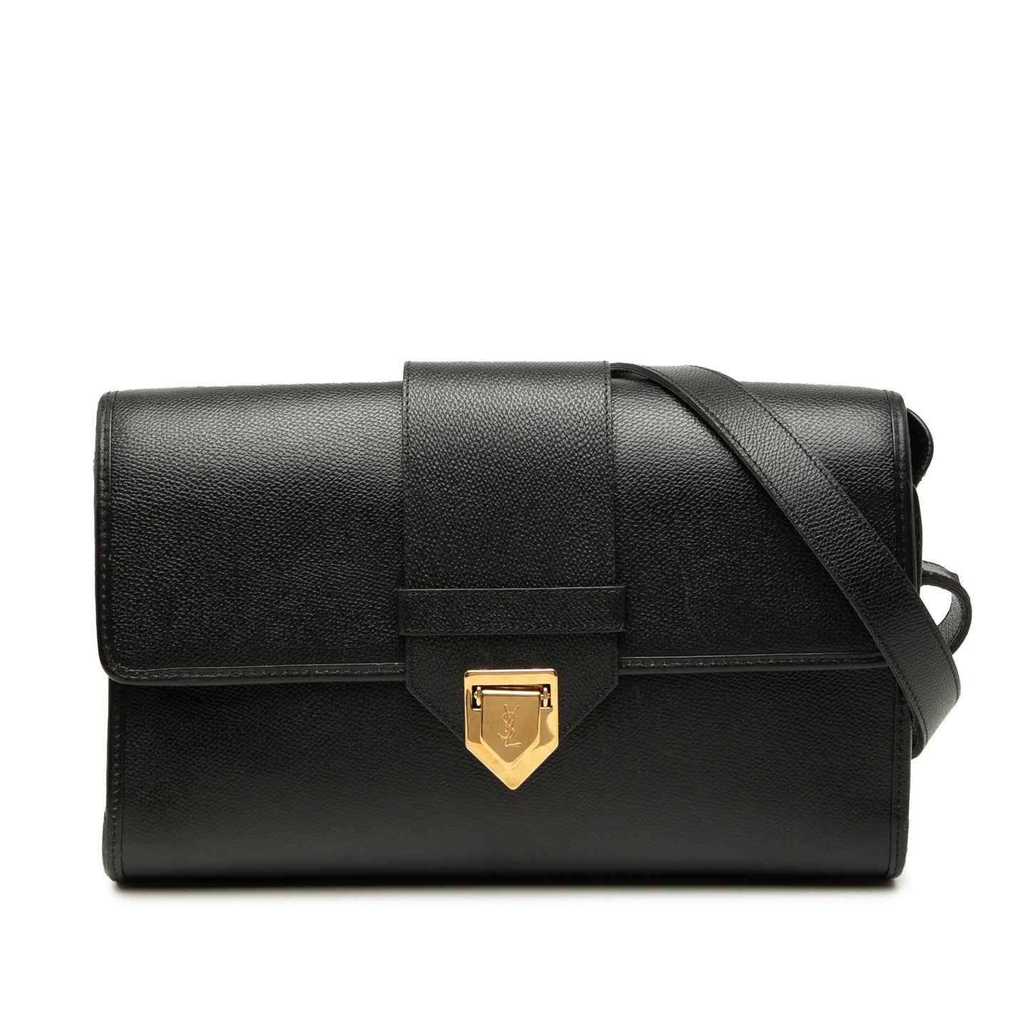 Saint Laurent Grained Calfskin Flap Crossbody