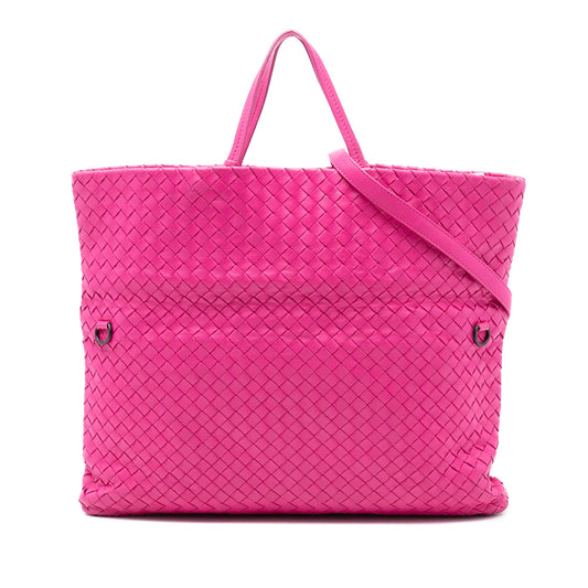 Bottega Veneta Nappa Intrecciato Fold Over Tote