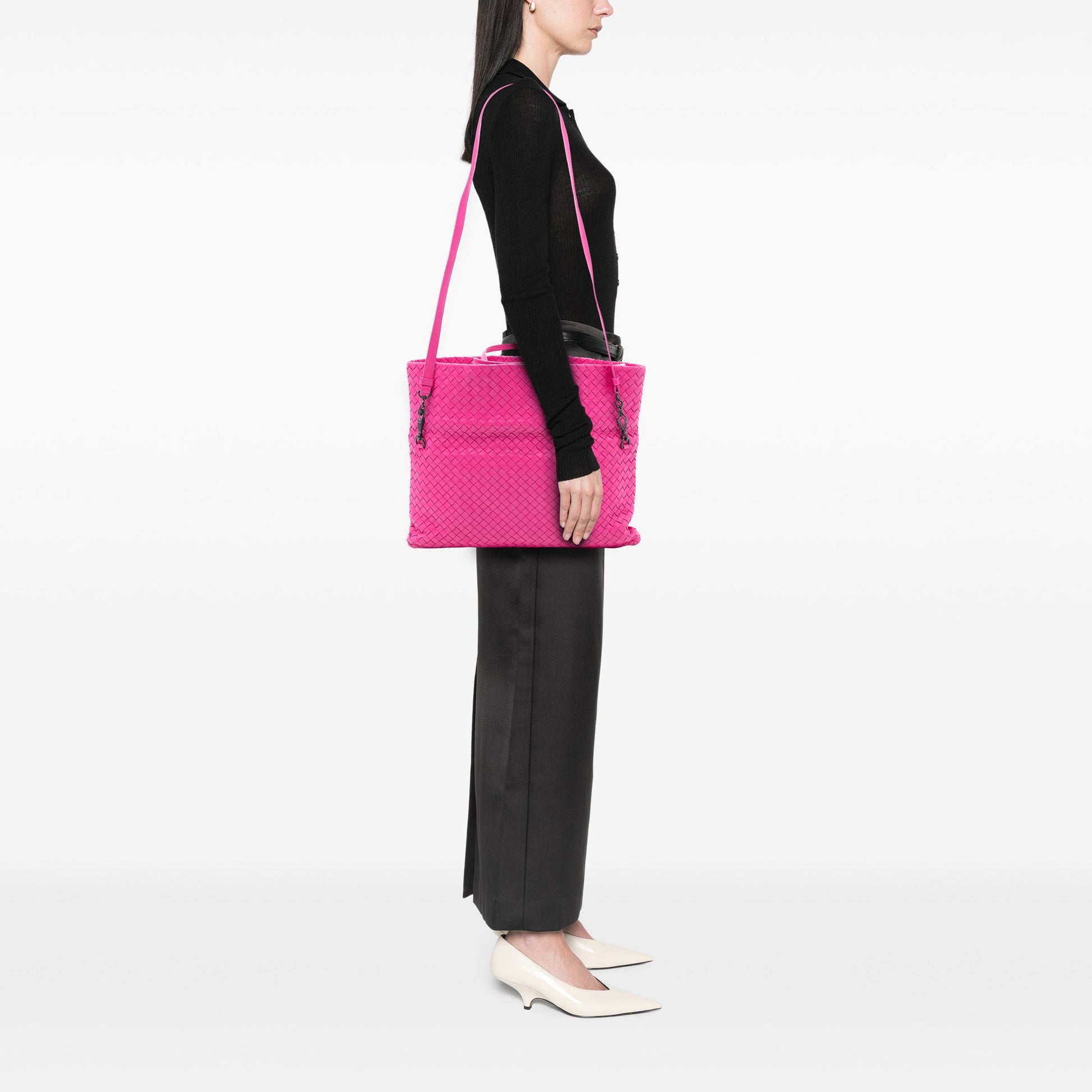 Bottega Veneta Nappa Intrecciato Fold Over Tote