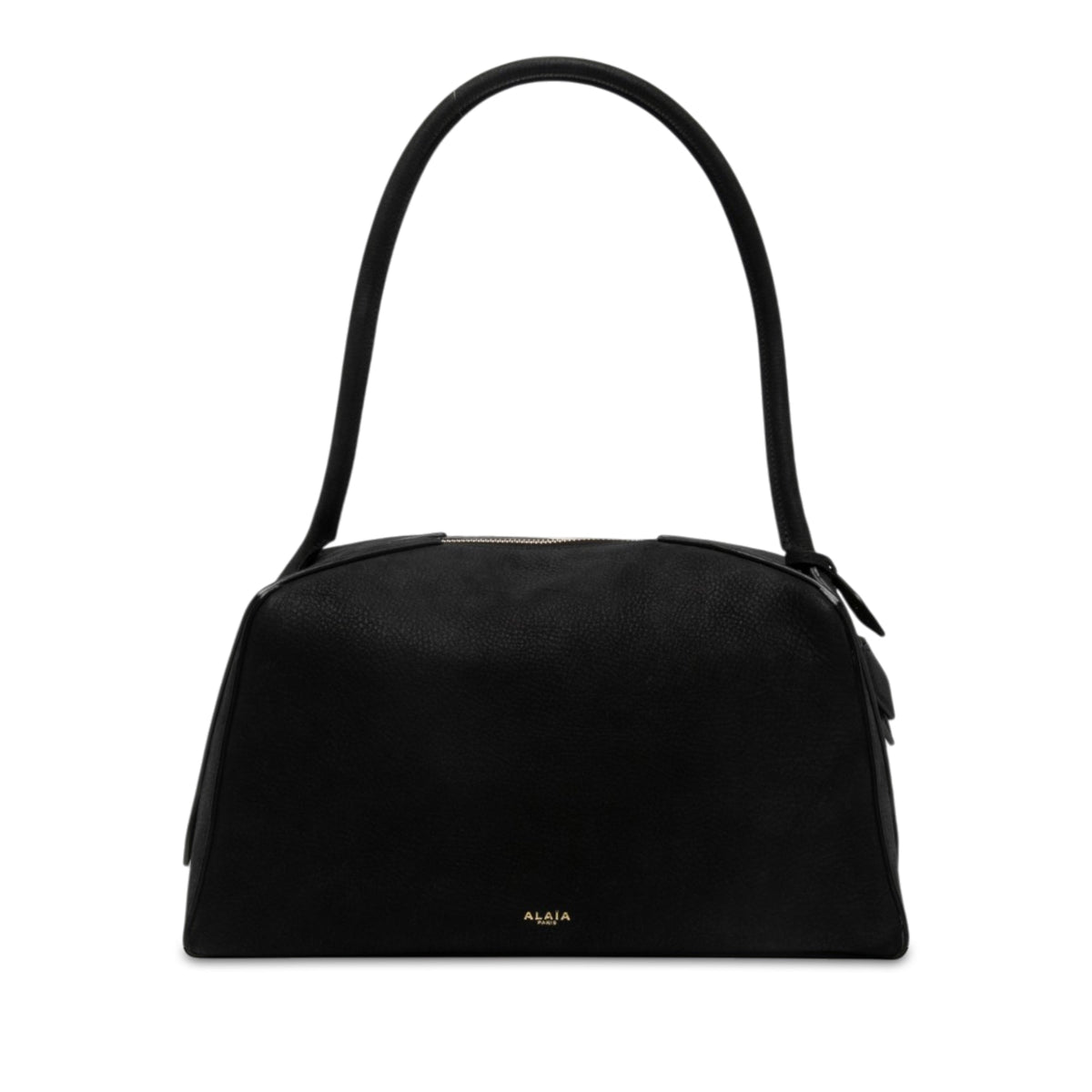 ALAÏA Nubuck Le Bouledogue Shoulder Bag — Black