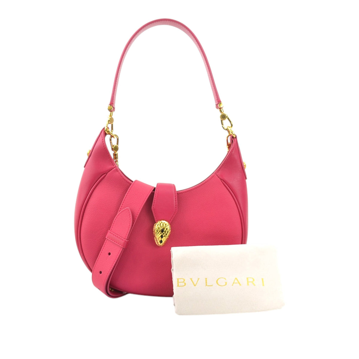 Bvlgari Medium Leather Serpenti Ellipse Satchel