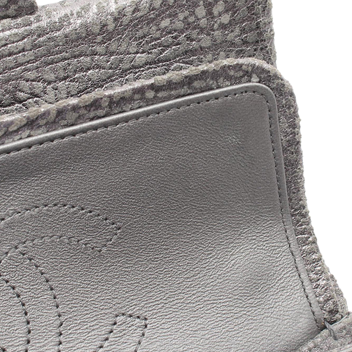 Chanel Mini Reissue 2.55 Metallic Aged Calfskin Double Flap 224 — Silver