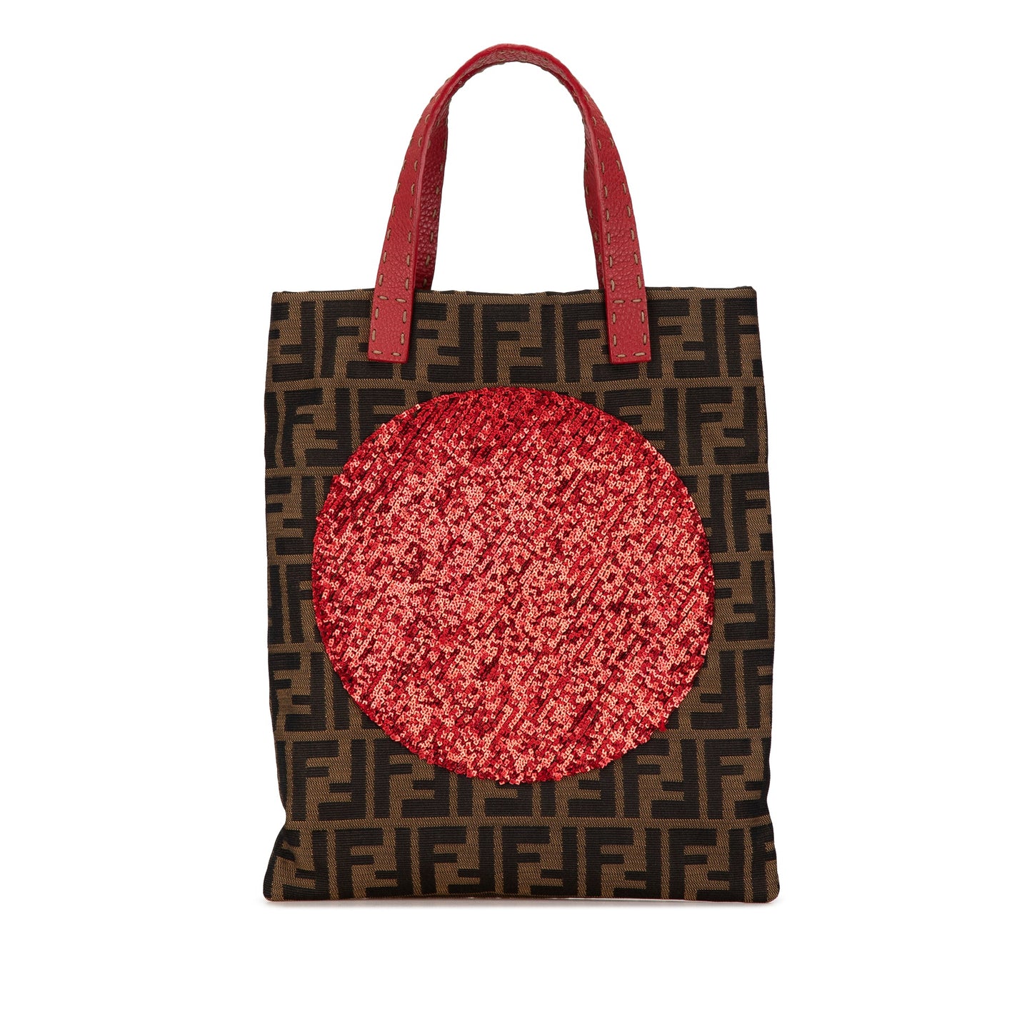 Fendi Zucca Canvas Sequins Tote