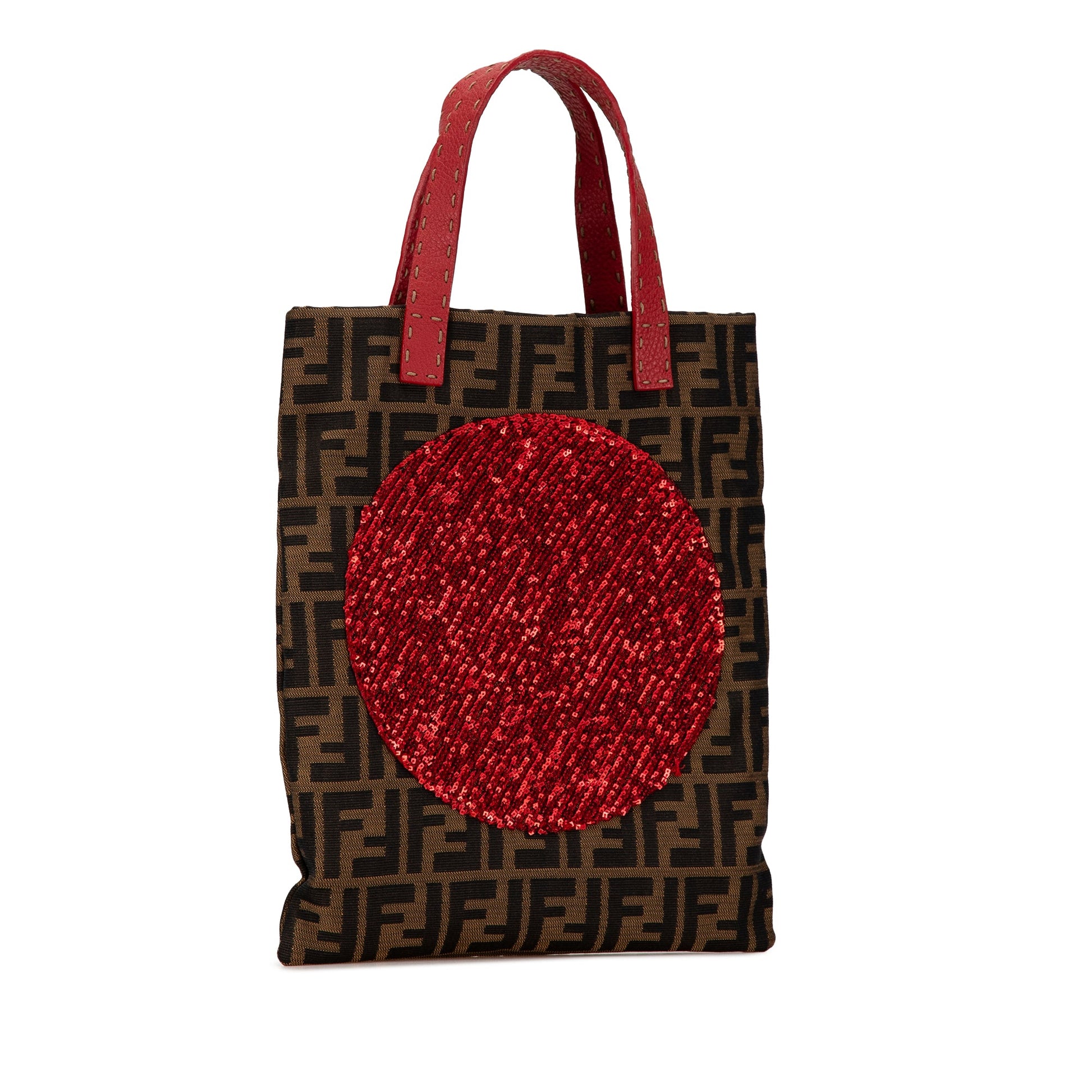 Fendi Zucca Canvas Sequins Tote
