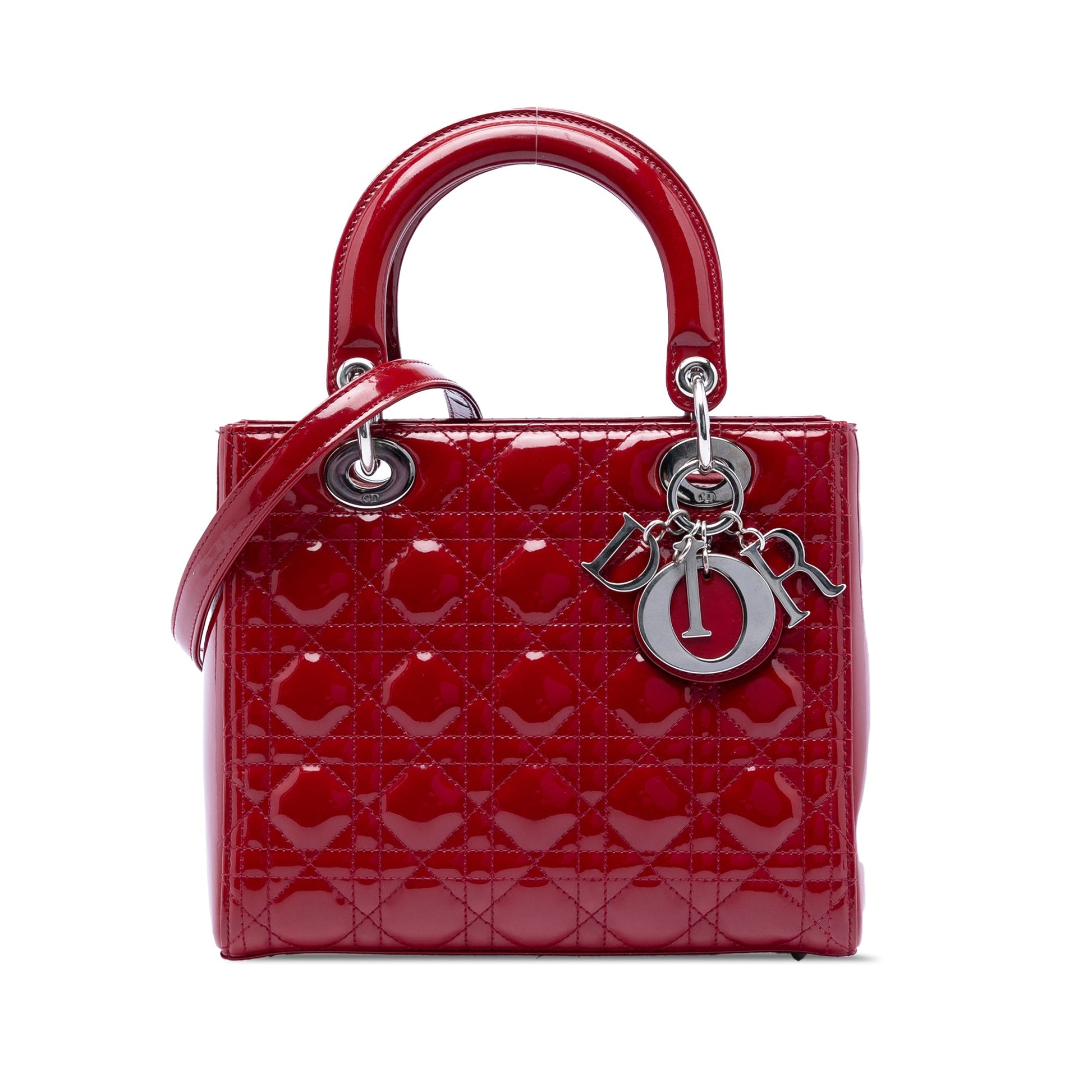 Dior Medium Patent Cannage Lady Dior
