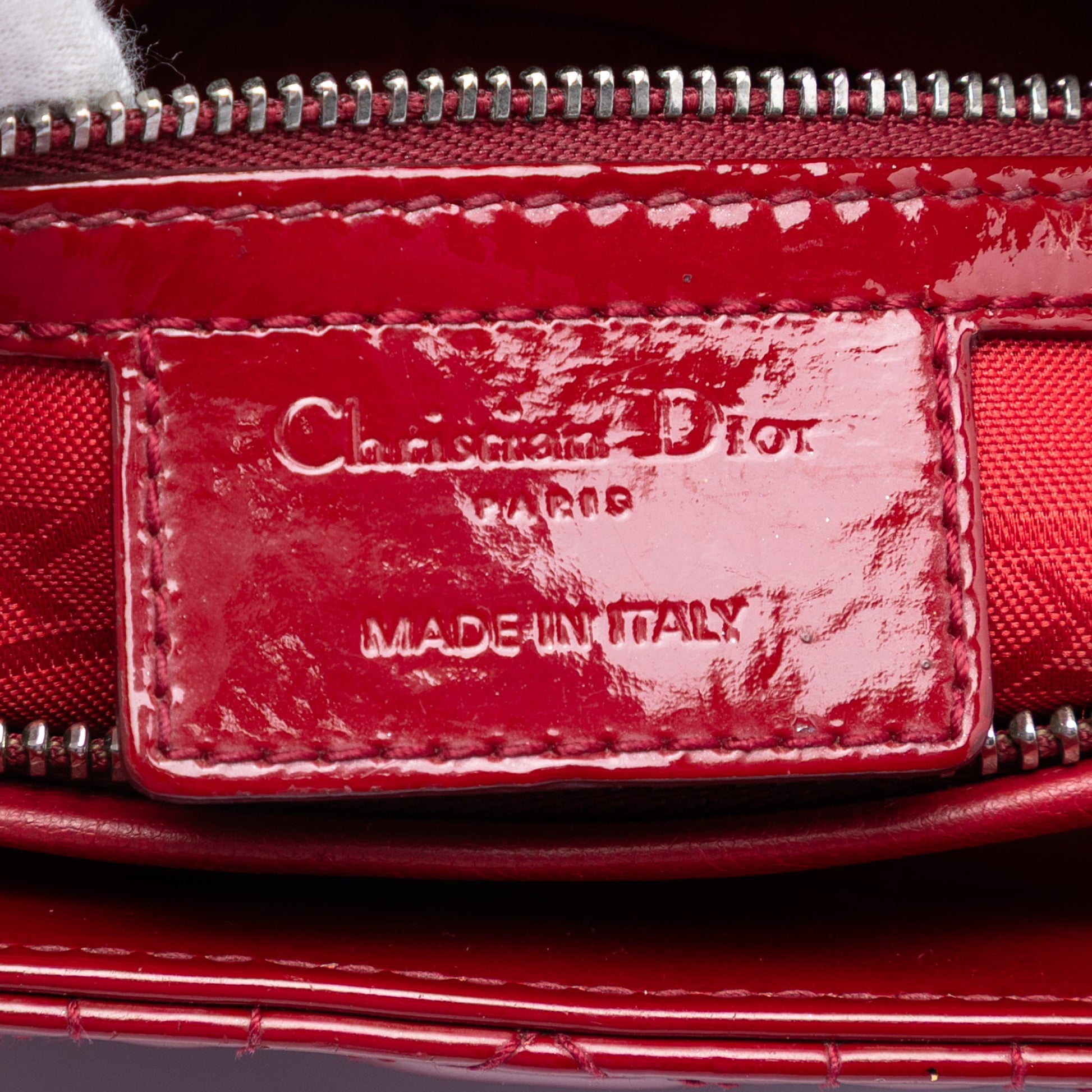 Dior Medium Patent Cannage Lady Dior