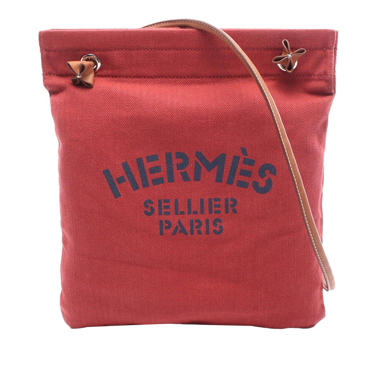 Hermès Toile Aline Grooming Bag MM — Red