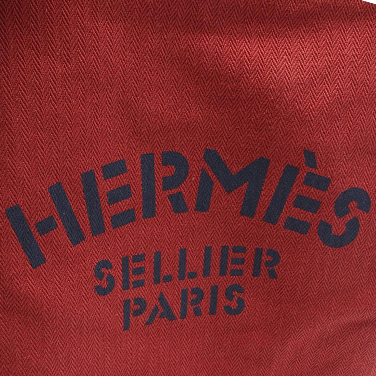 Hermès Toile Aline Grooming Bag MM — Red