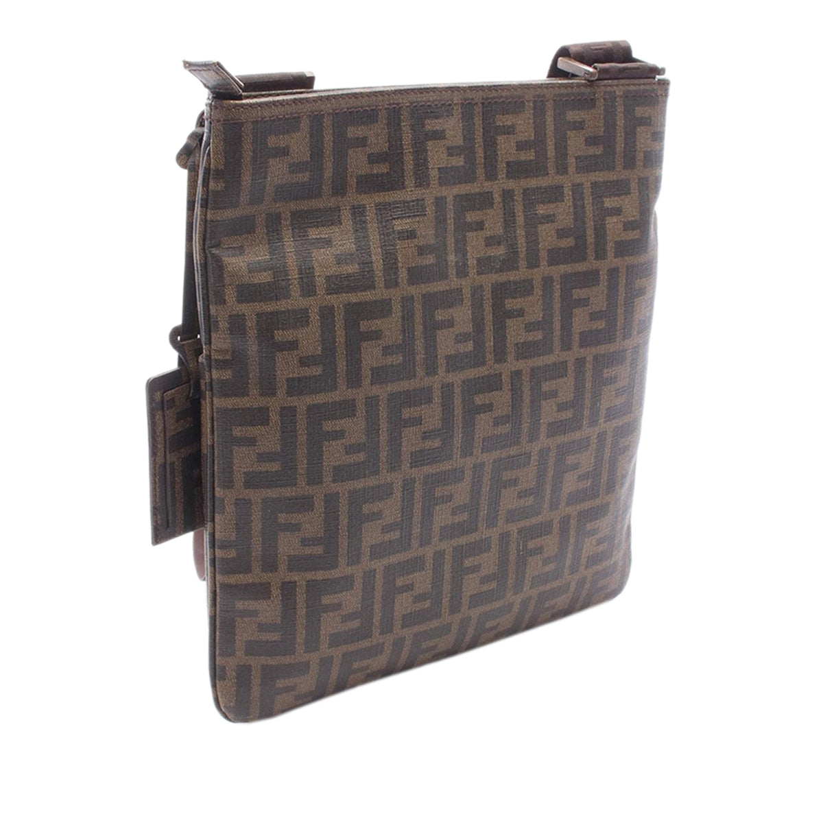 Fendi Zucca Spalmati Crossbody — Brown