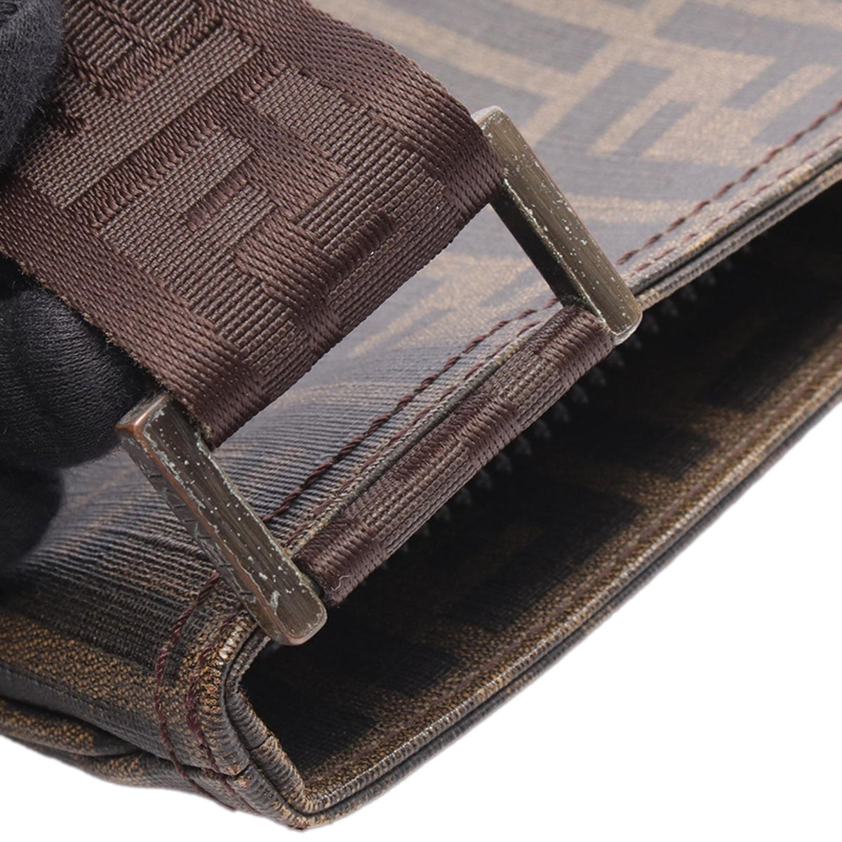 Fendi Zucca Spalmati Crossbody — Brown