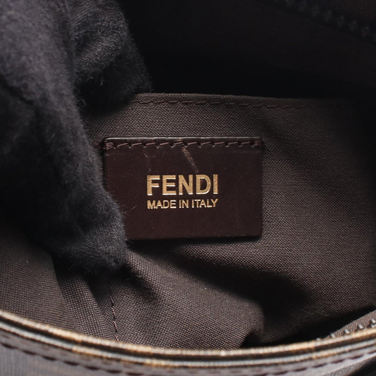Fendi Zucca Spalmati Crossbody — Brown