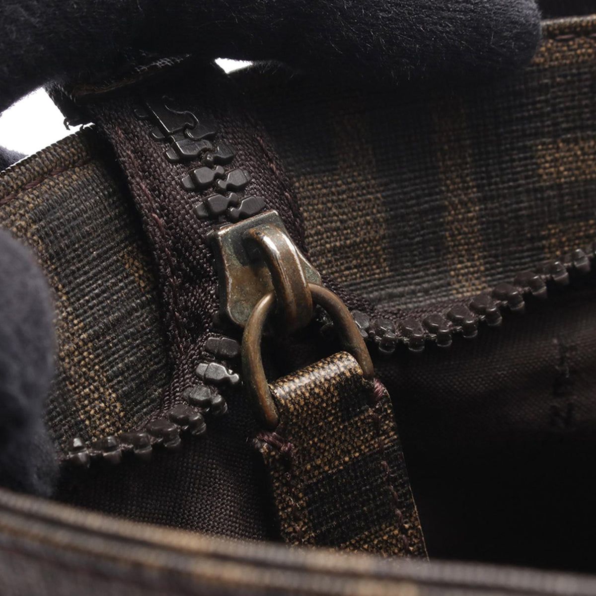 Fendi Zucca Spalmati Crossbody — Brown