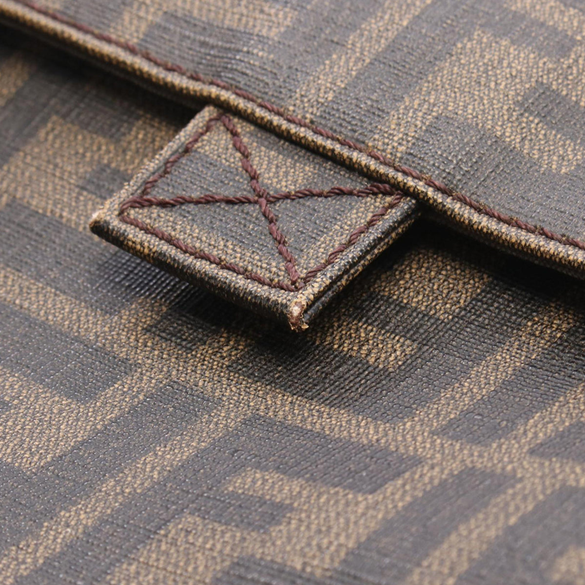 Fendi Zucca Spalmati Crossbody — Brown