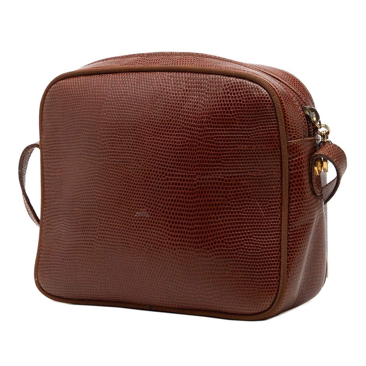 Ferragamo Lizard Embossed Leather Vara Crossbody
