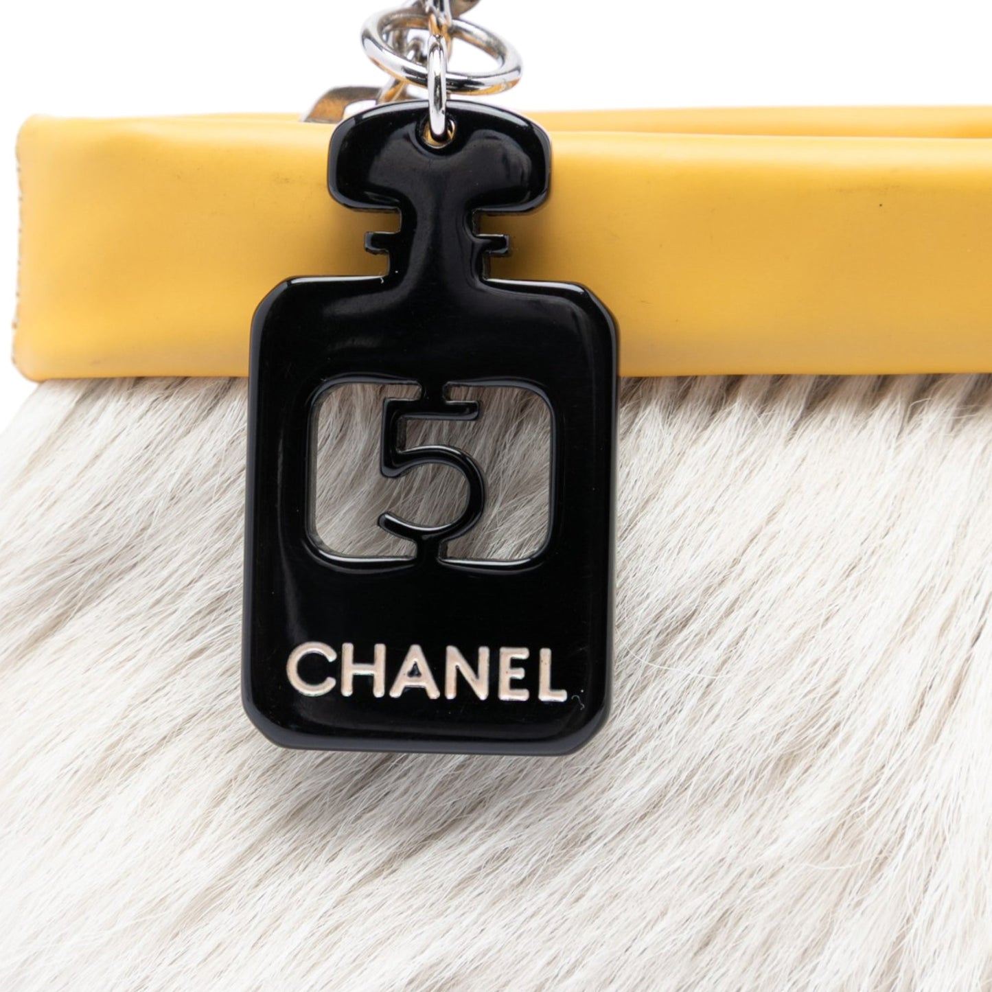 Chanel Rabbit Fur No.5 Perfume Bottle Charm Pochette