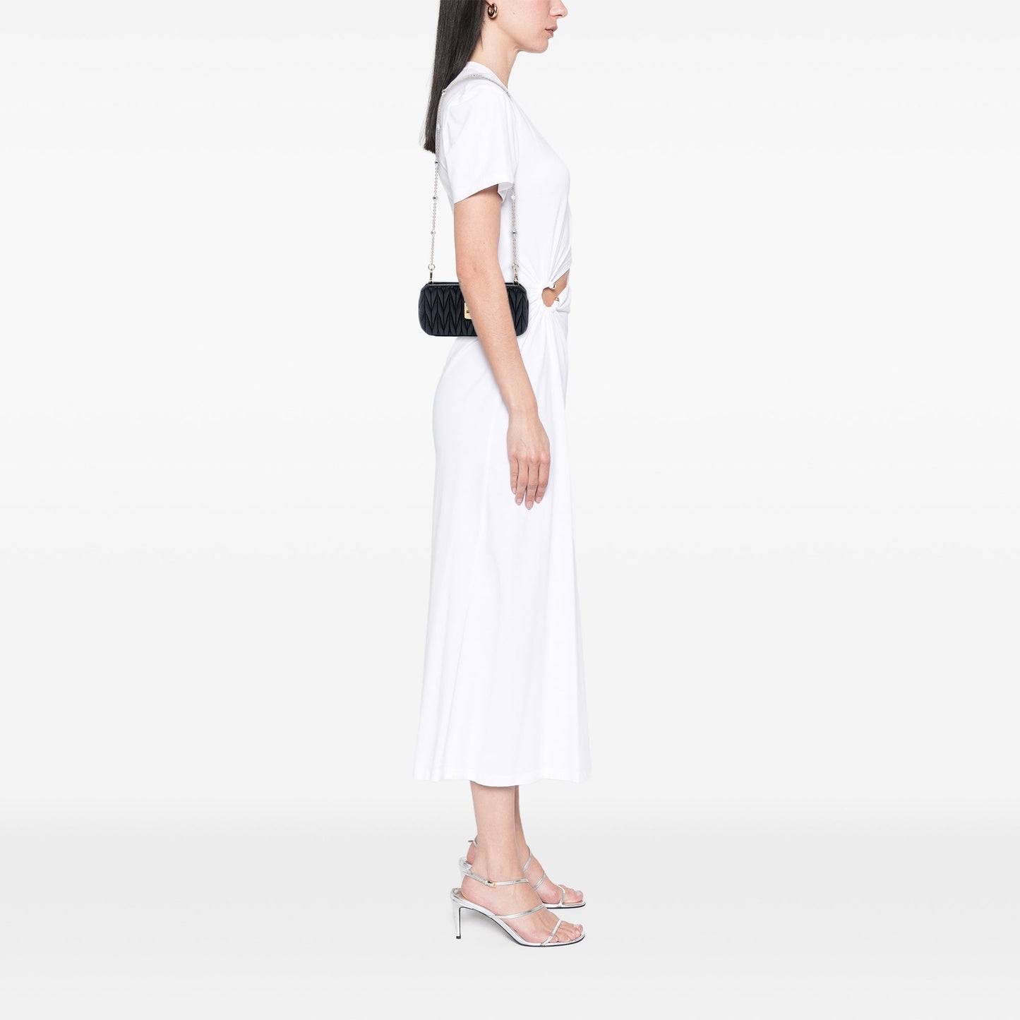 Miu Miu Matelasse Nappa Crystal Clutch on Chain