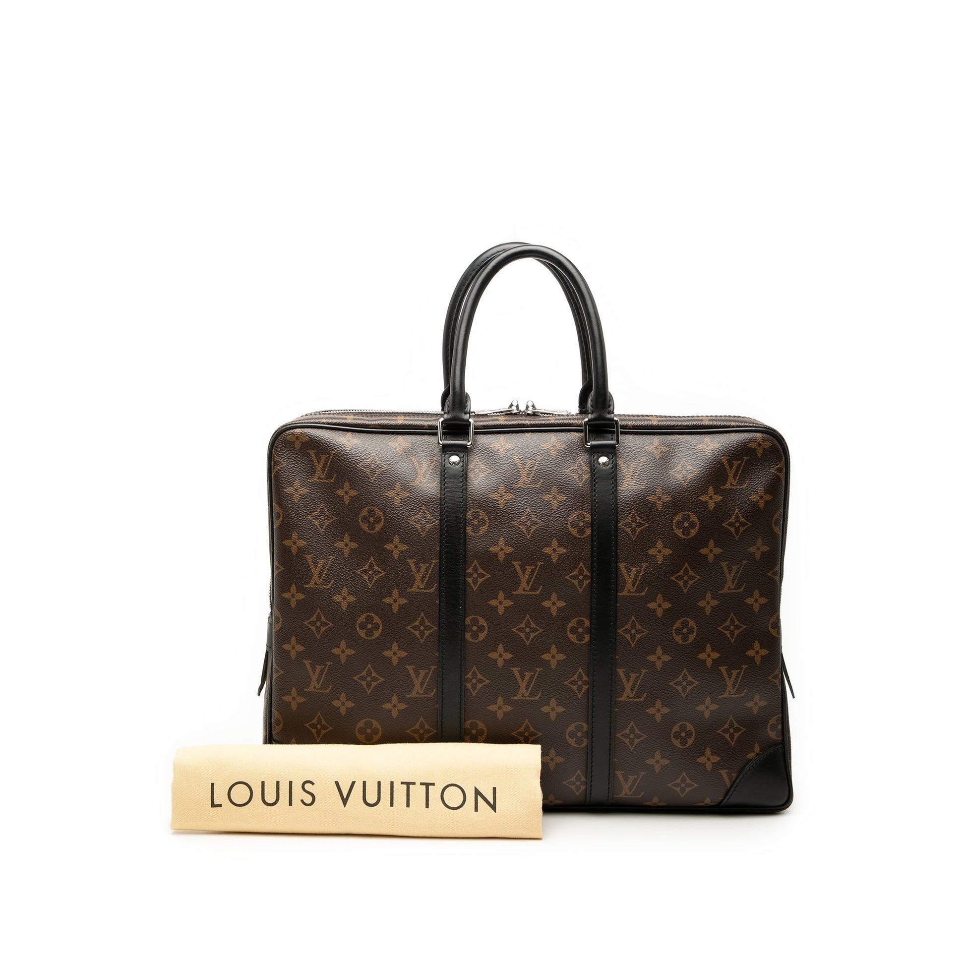 Louis Vuitton Monogram Macassar Porte Documents Voyage GM