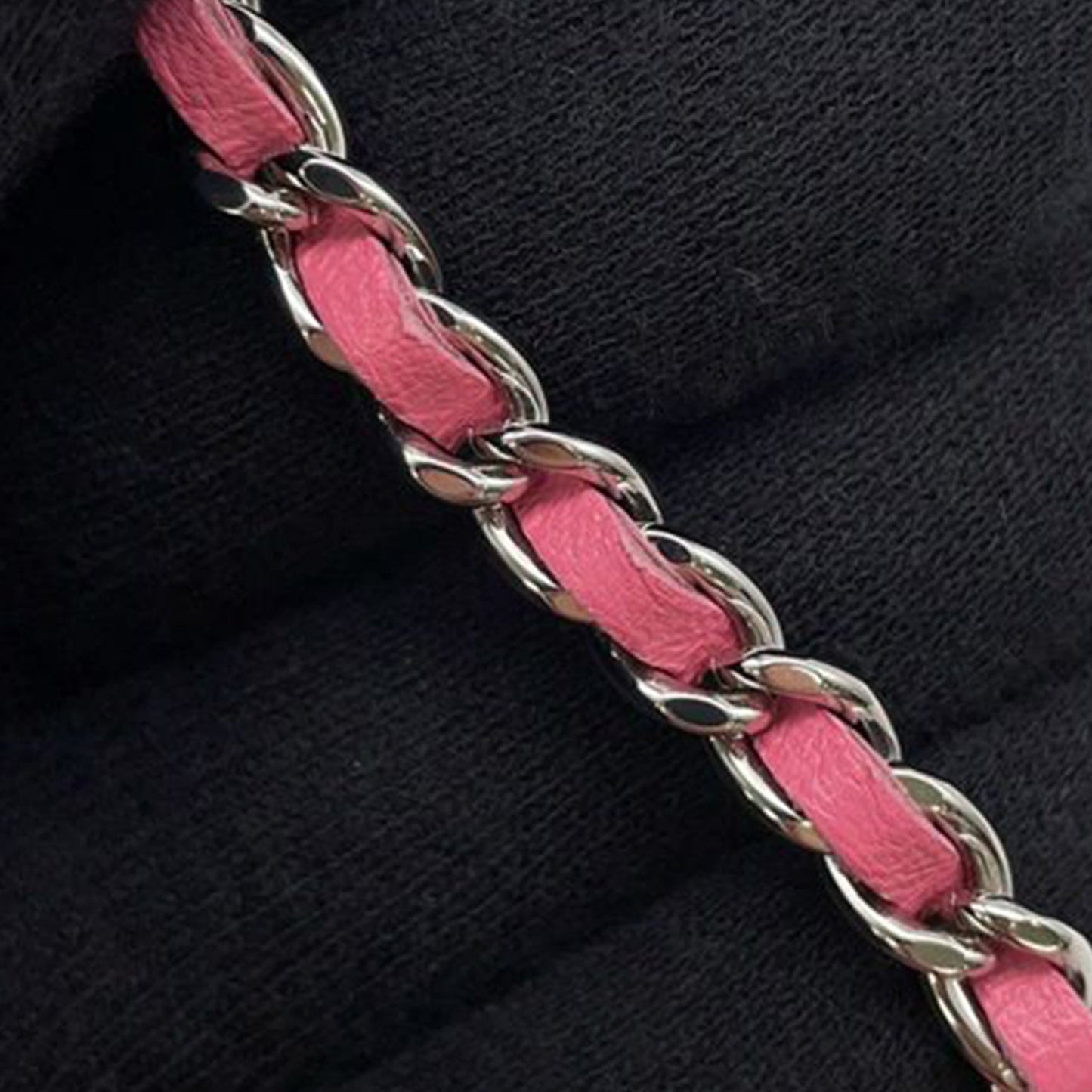 Chanel CC Quilted Lambskin Flap Card Holder on Chain