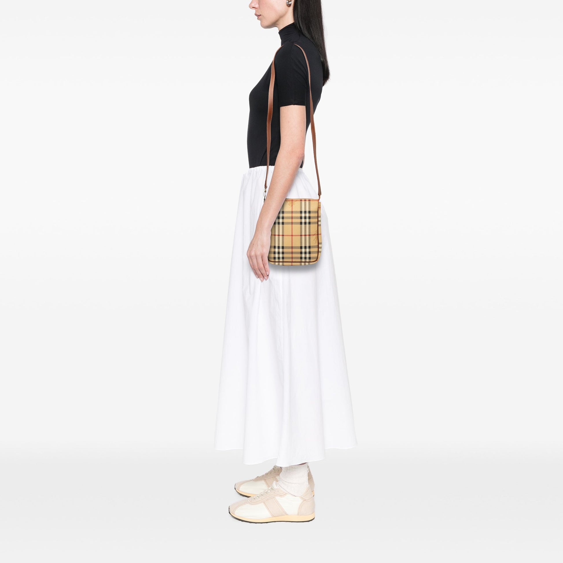 Burberry Haymarket Check Coated Canvas Crossbody