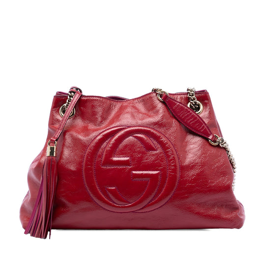 Gucci Medium Patent Soho Chain Tote