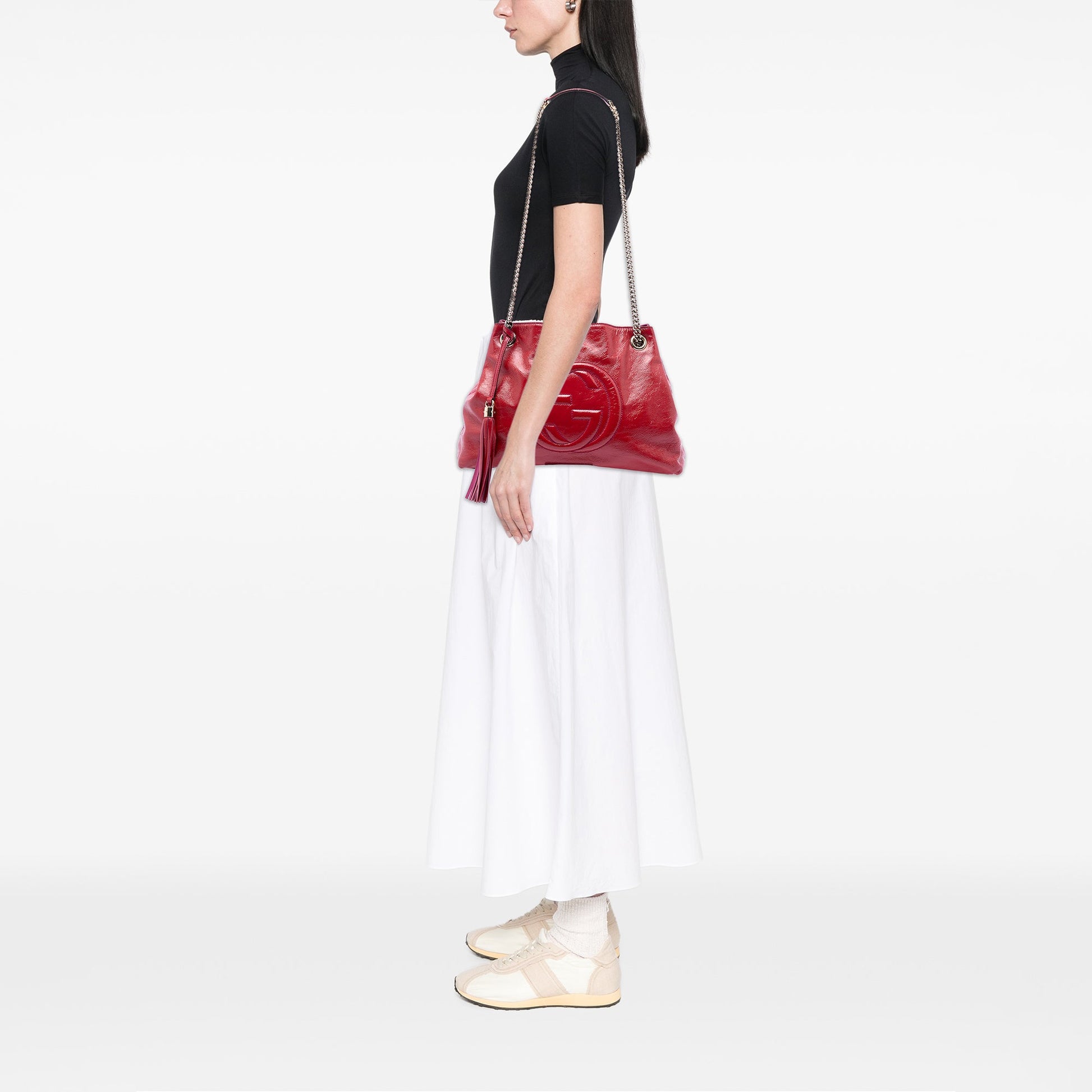 Gucci Medium Patent Soho Chain Tote