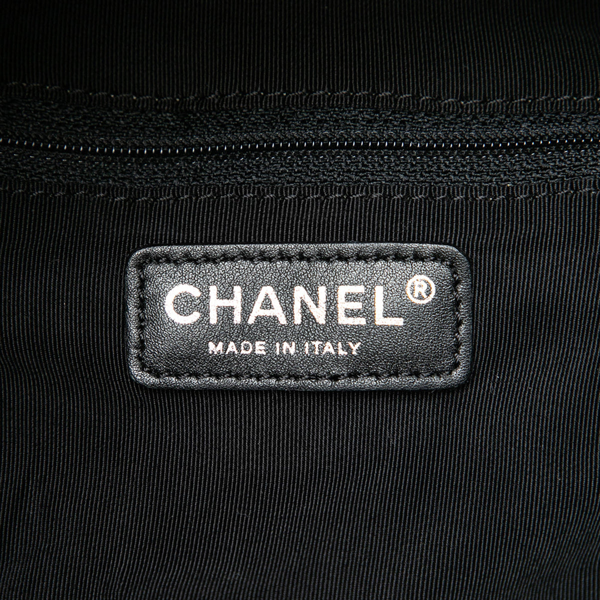 Chanel Striped Canvas Coco Paris Handbag