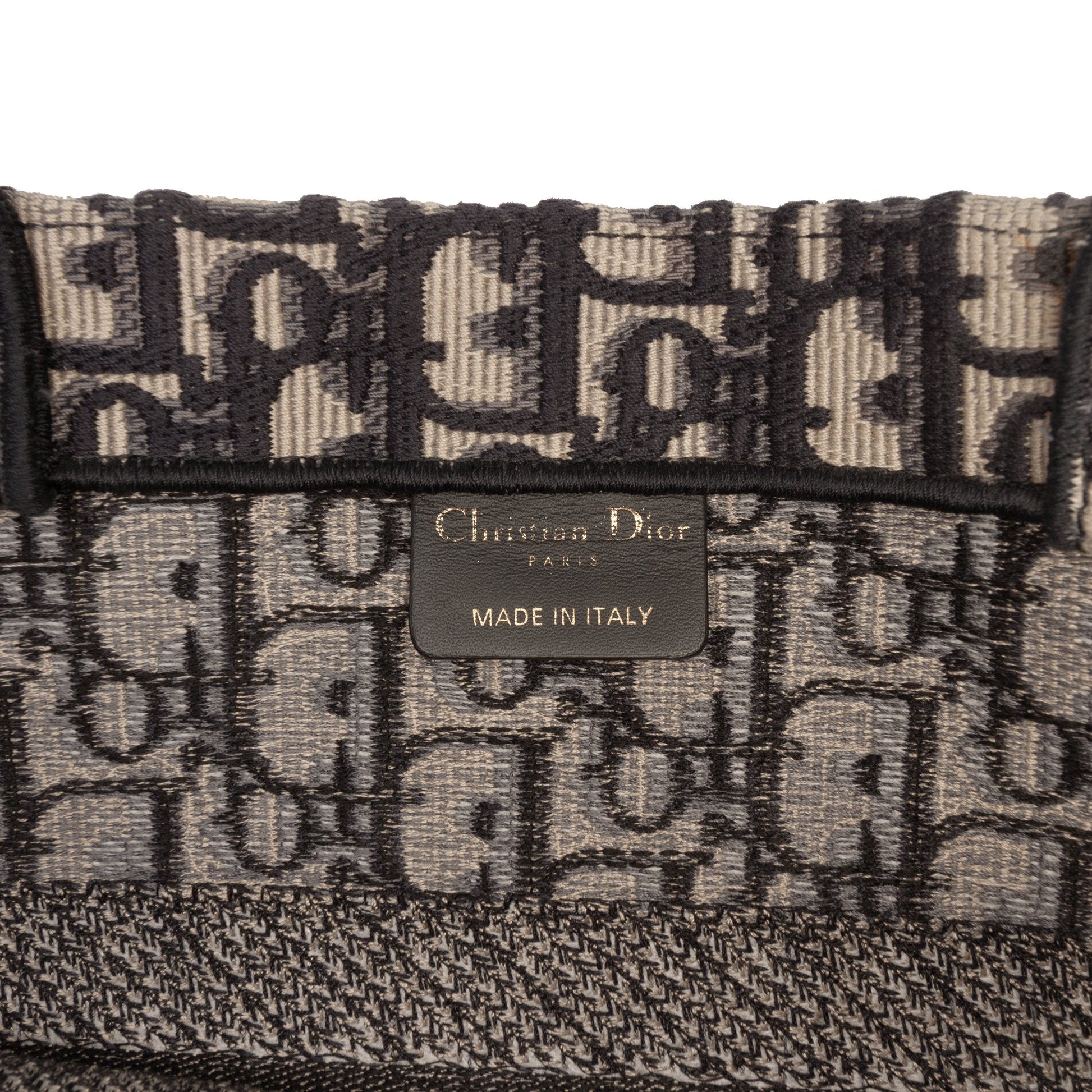 Dior Medium Oblique Embroidered Canvas Book Tote