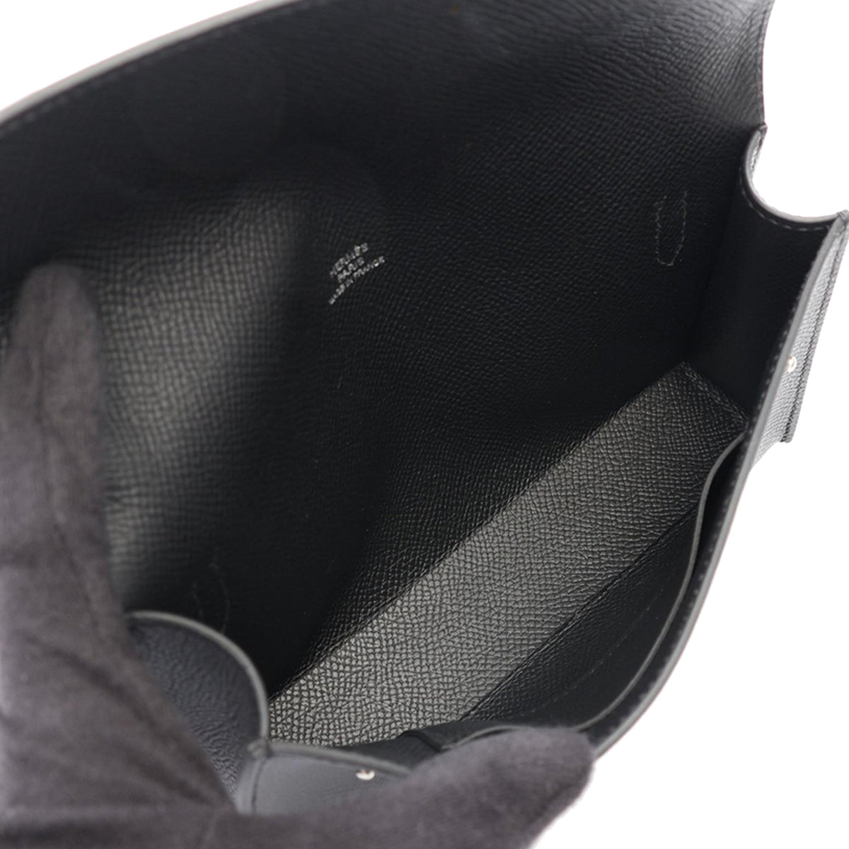 Hermès Epsom Hermesnap Wallet On Strap — Black