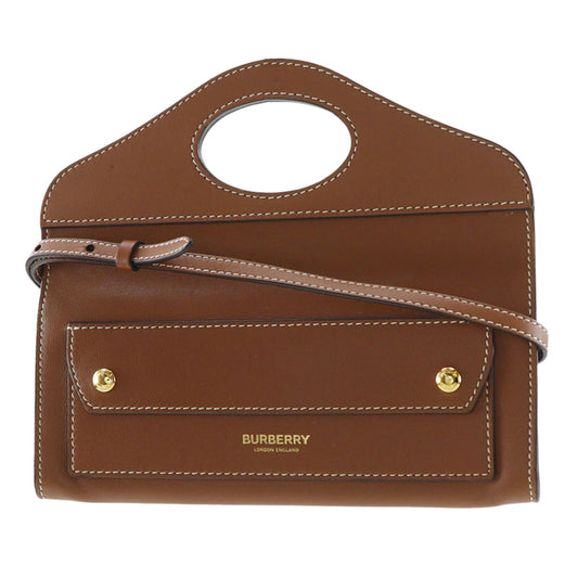Burberry Calfskin Pocket Clutch with Strap