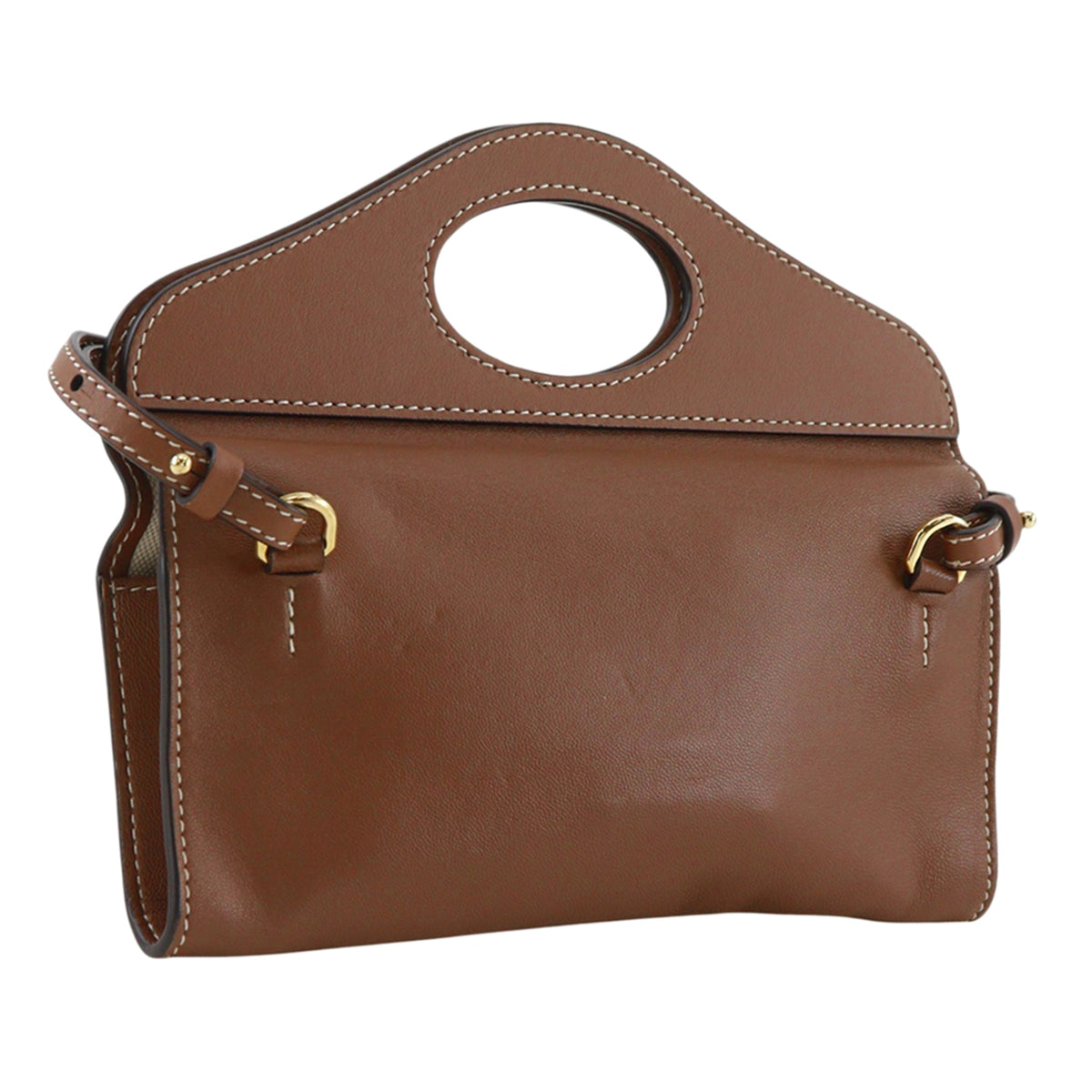 Burberry Calfskin Pocket Clutch with Strap