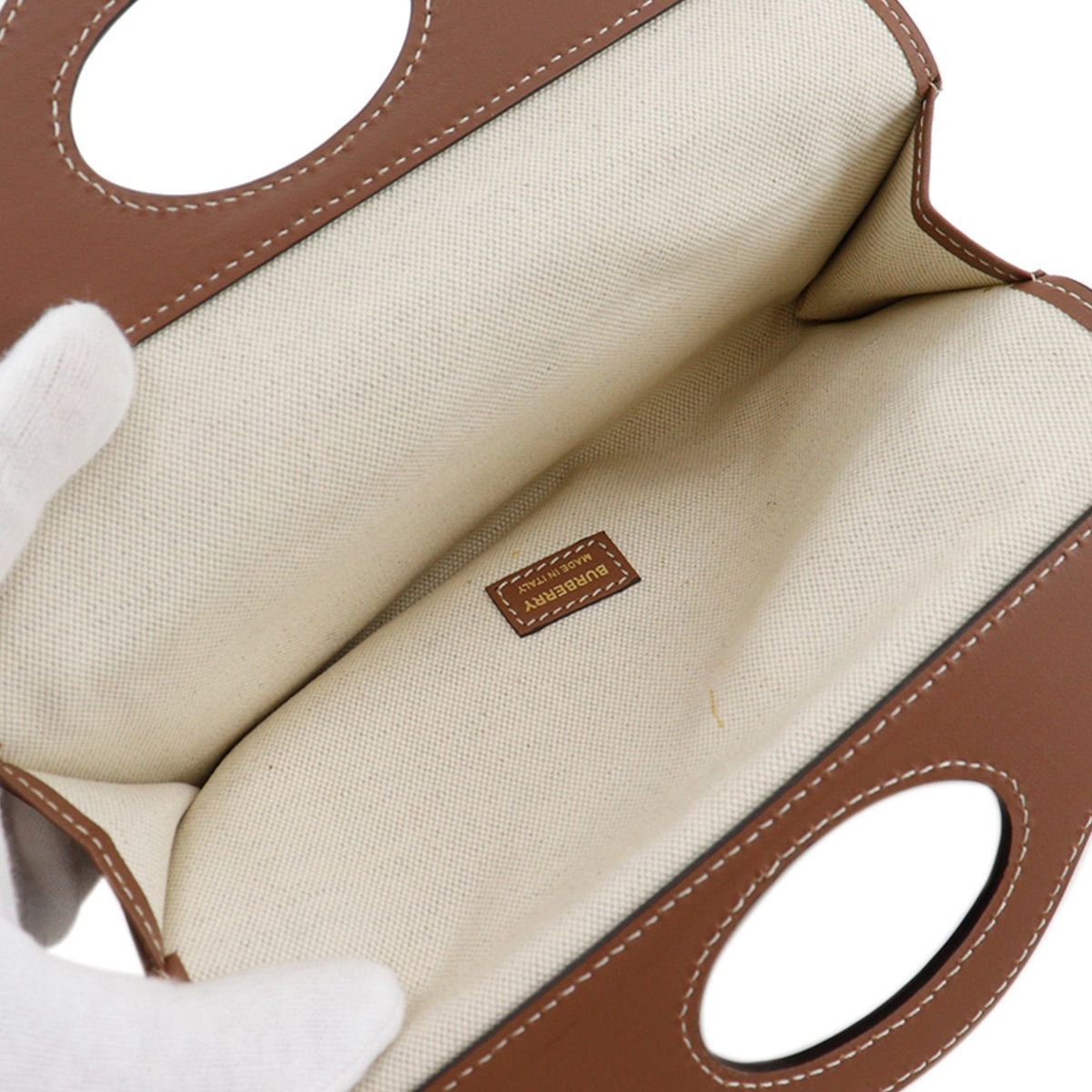 Burberry Calfskin Pocket Clutch with Strap