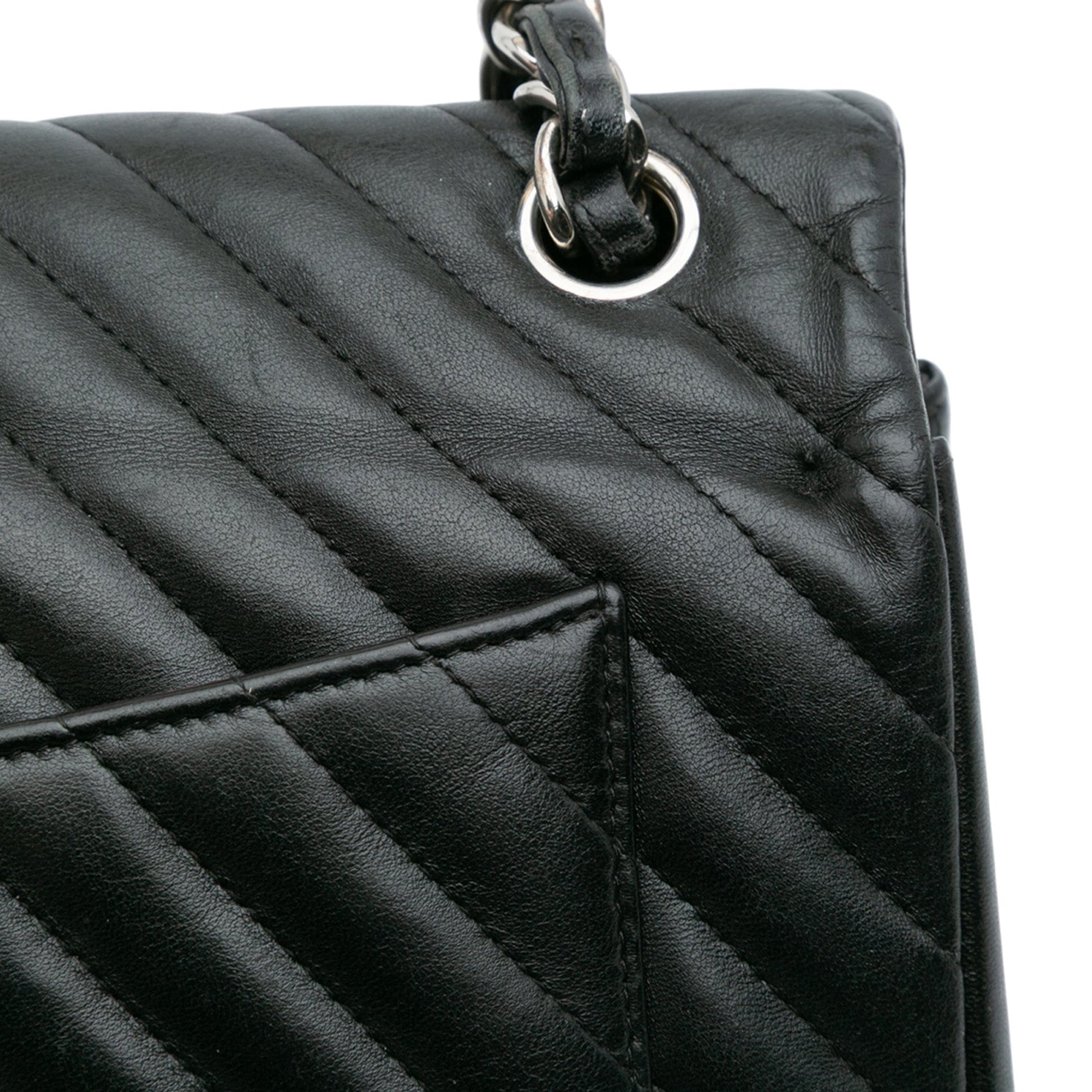 Chanel Jumbo Classic Chevron Lambskin Double Flap