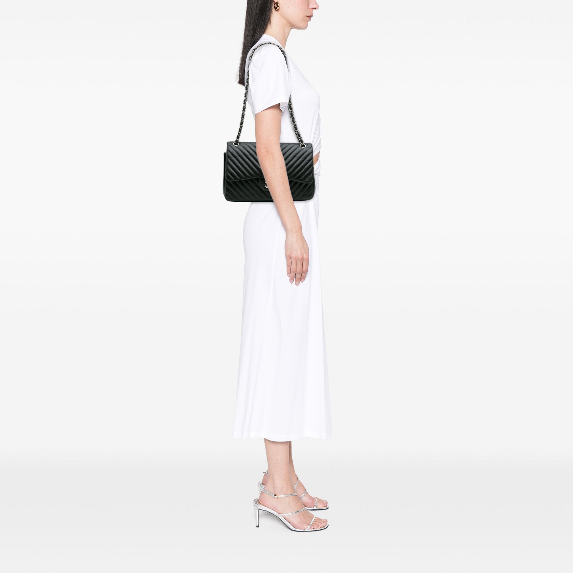 Chanel Jumbo Classic Chevron Lambskin Double Flap